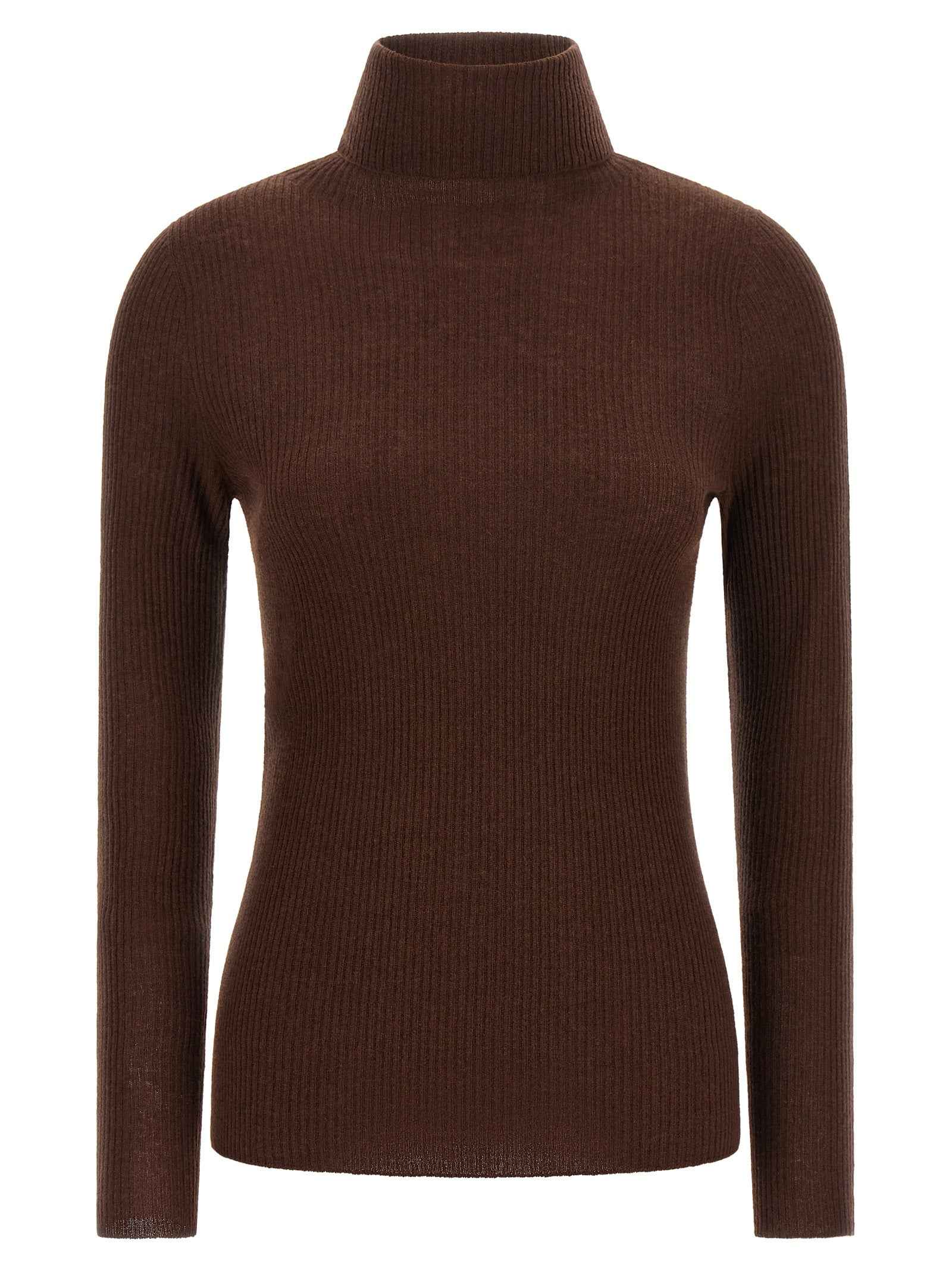 Fabiana Filippi Brown Virgin Wool Cardigan