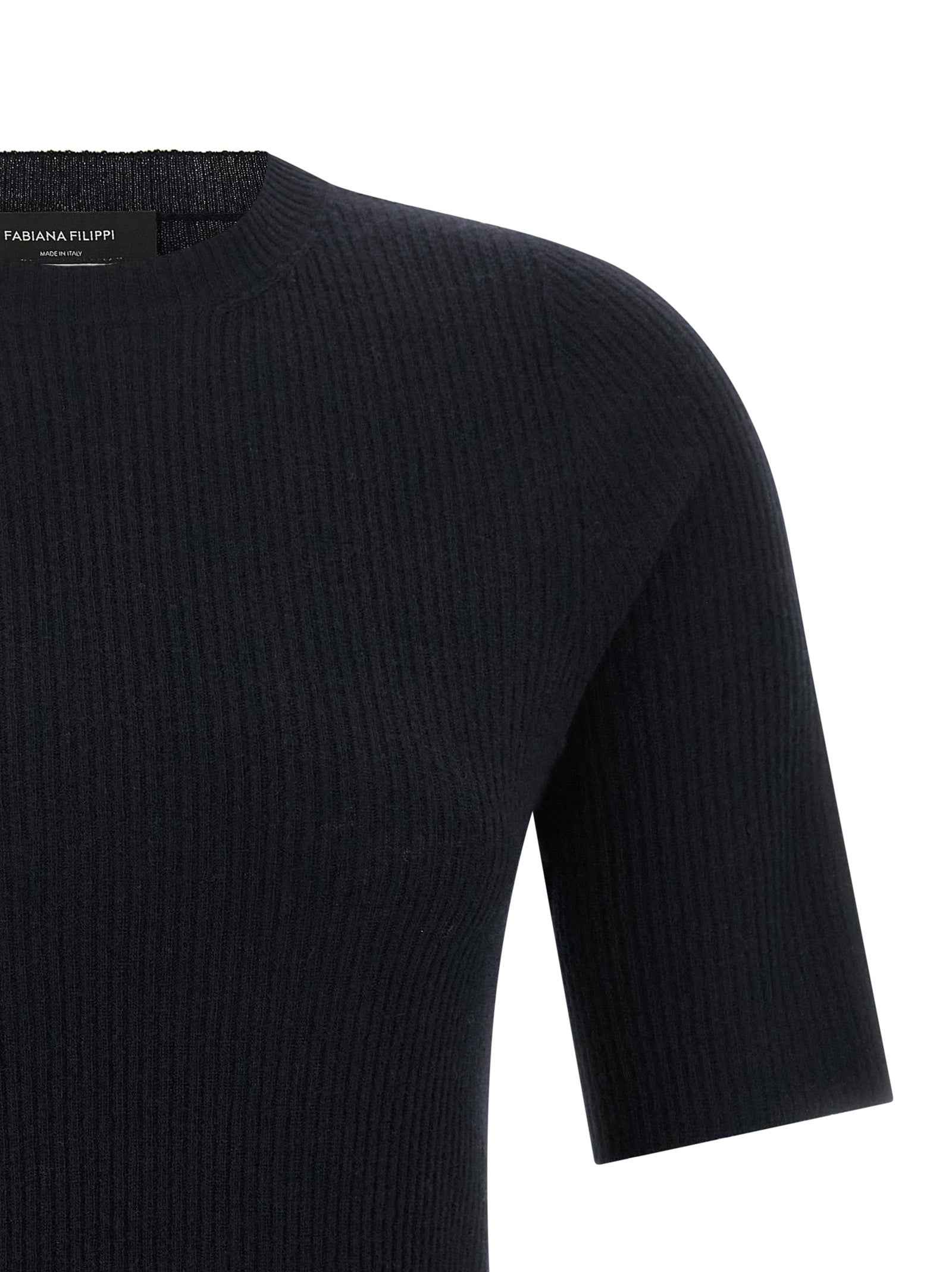 Fabiana Filippi Blue Virgin Wool T-Shirt