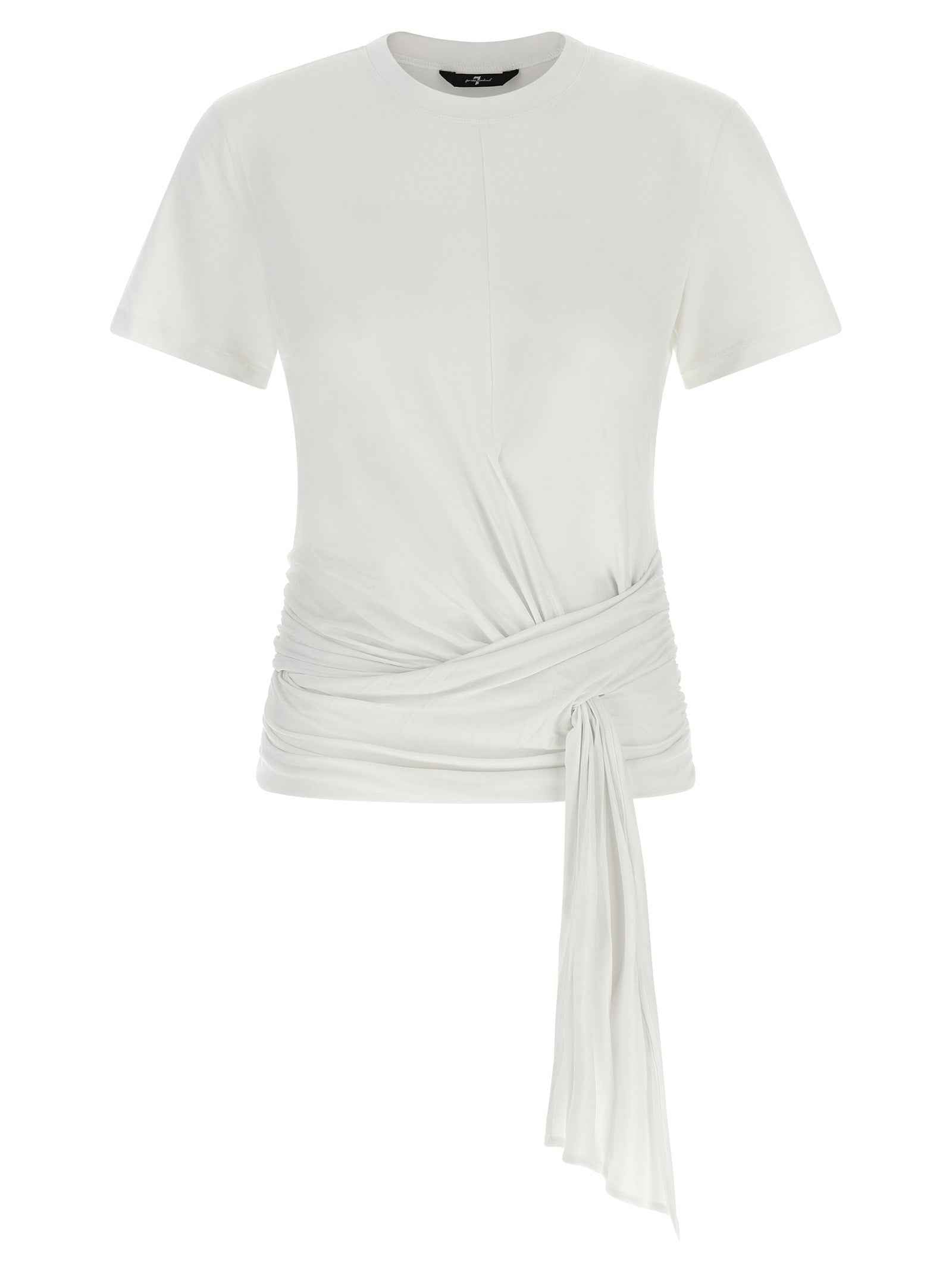 7 For All Mankind White Lyocell T-Shirt