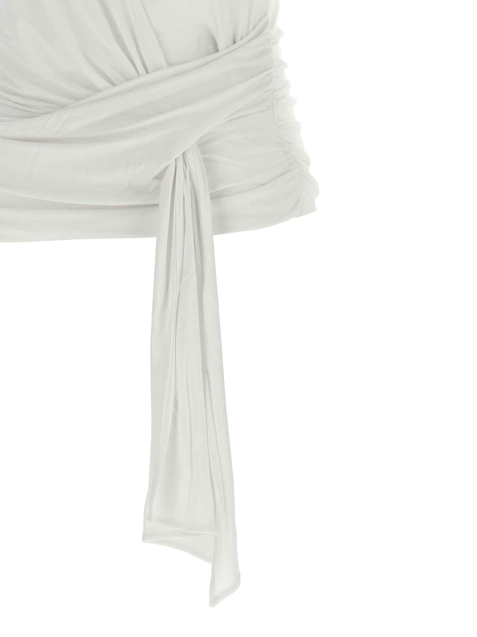 7 For All Mankind White Lyocell T-Shirt
