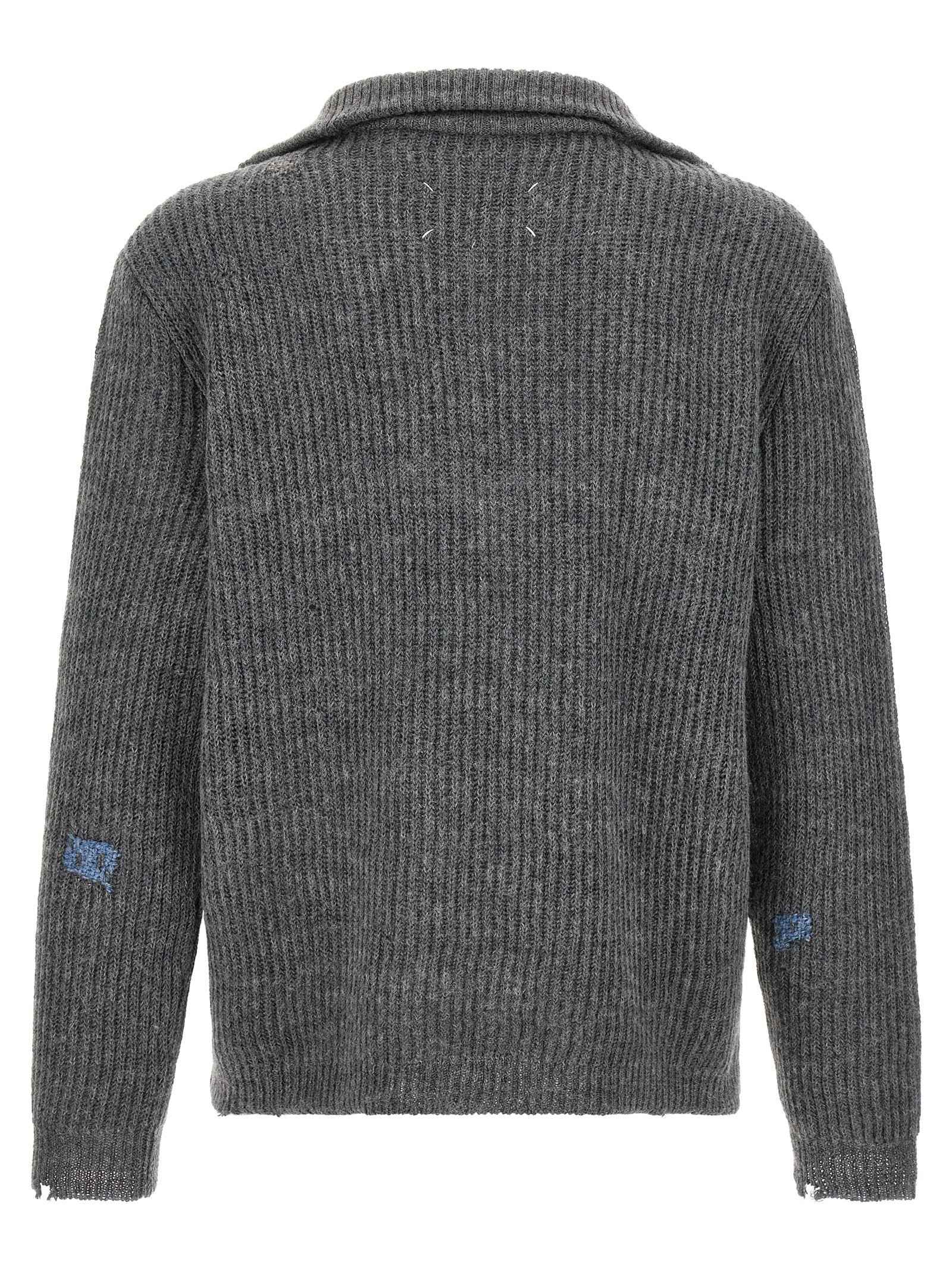 Maison Margiela Gray Linen Cardigan