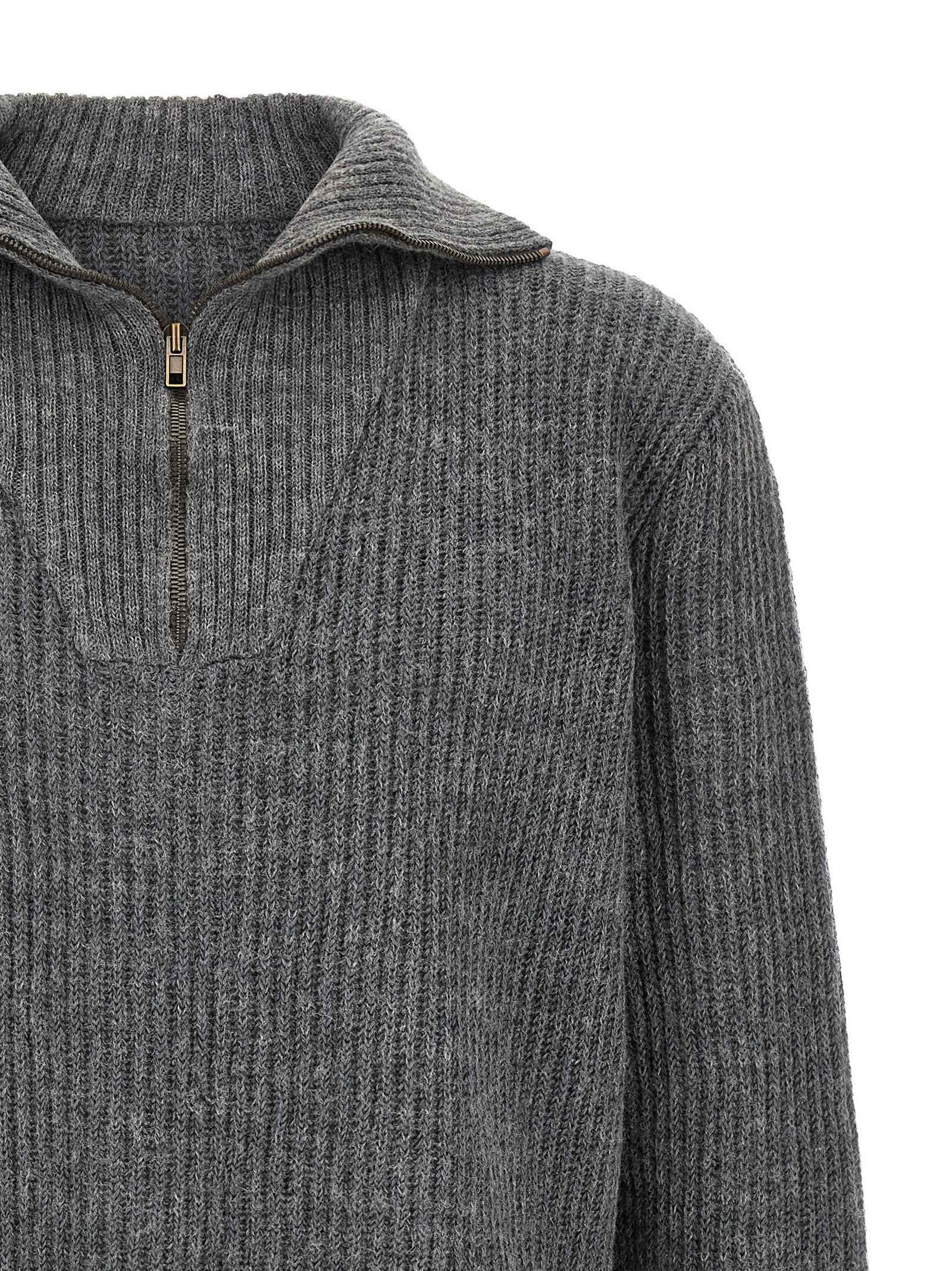 Maison Margiela Gray Linen Cardigan