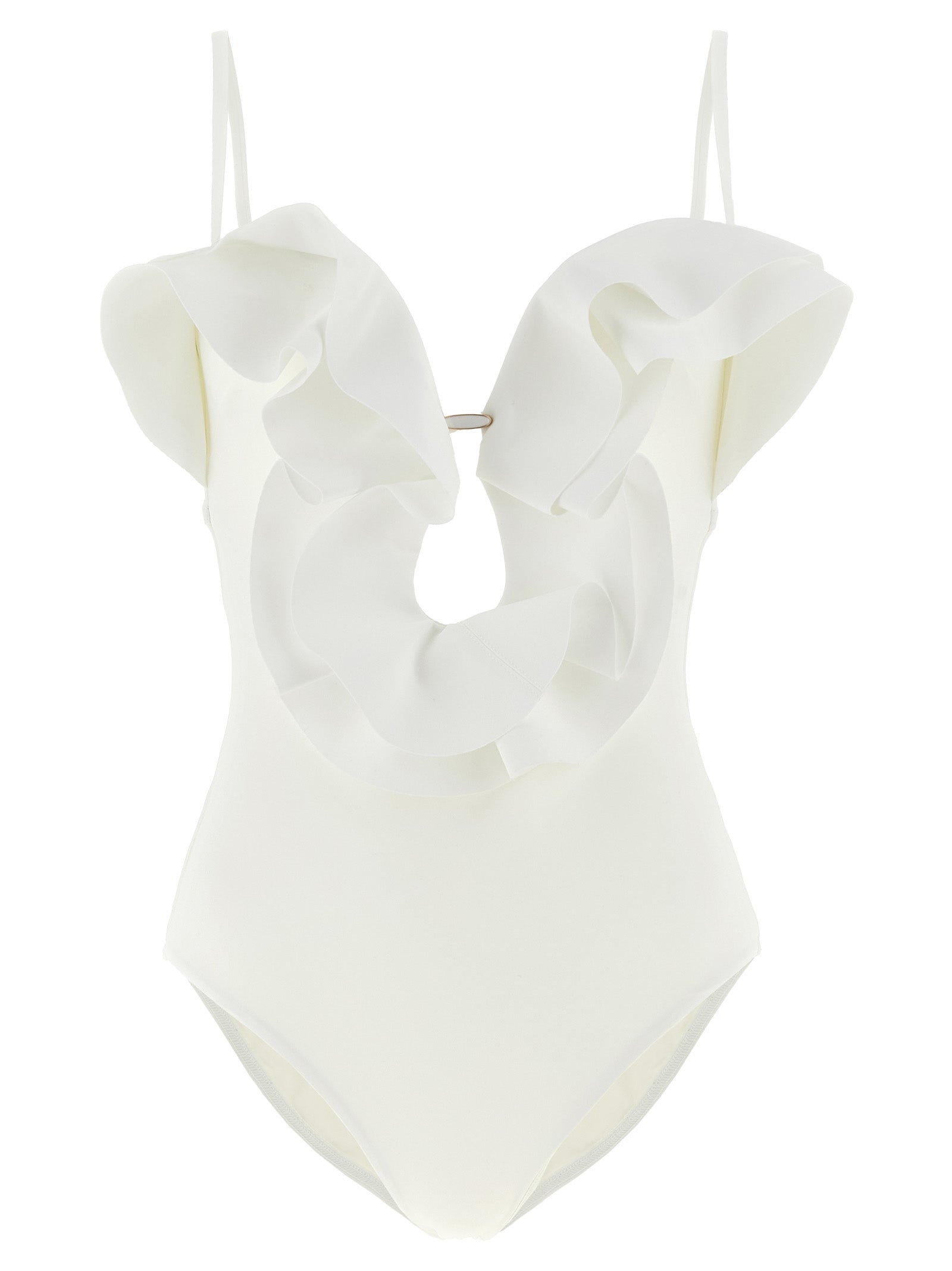 Zimmermann White Polyamide One-Piece Swimsuit