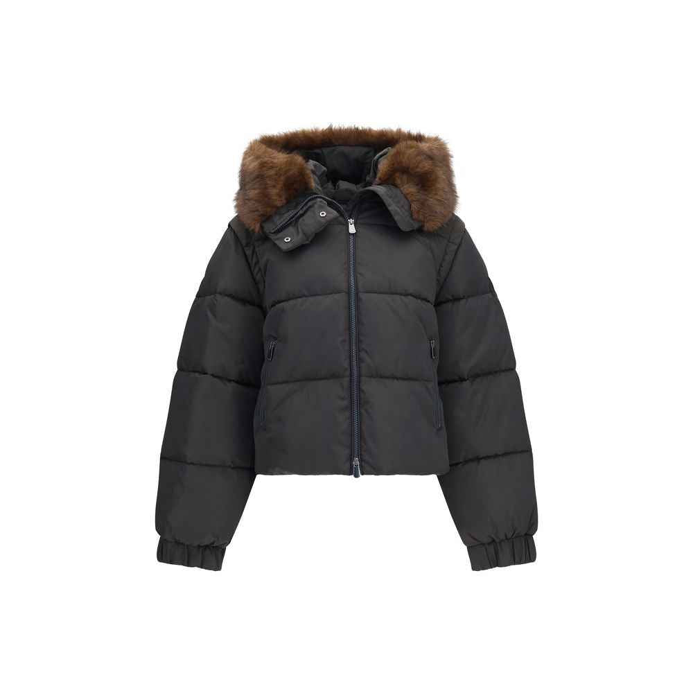 PINKO Brown Goose Down Full-Length Jacket