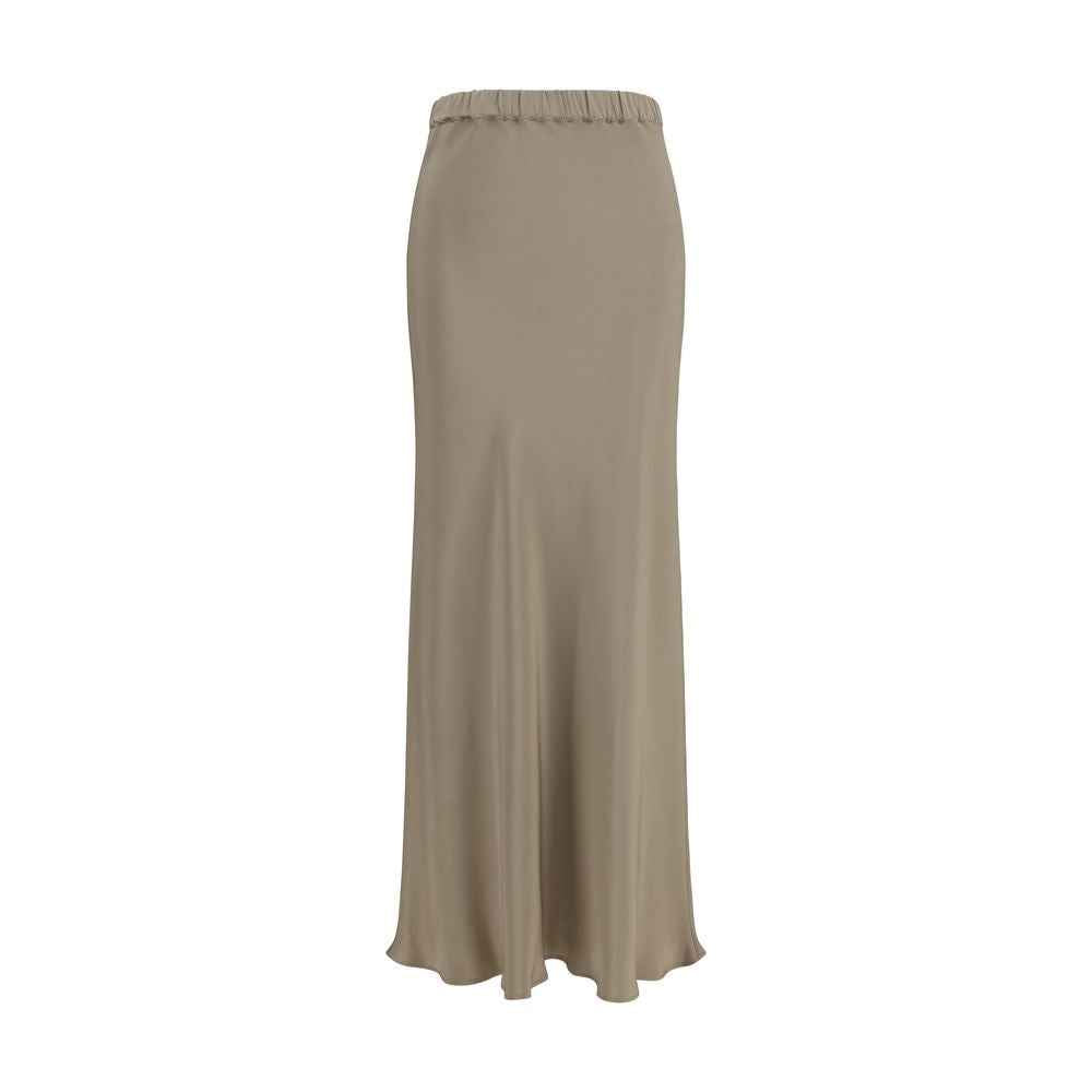 Max Mara Beige Silk Long Skirt