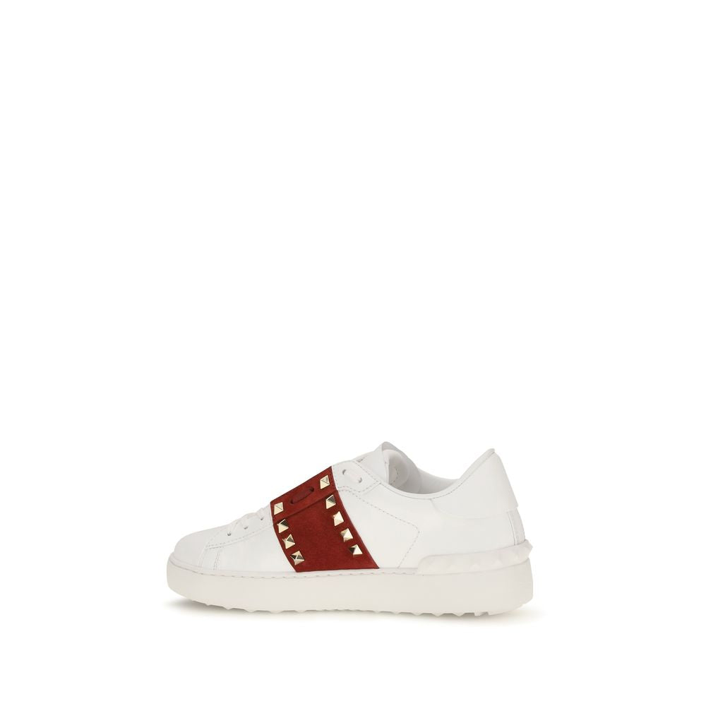 Valentino Garavani White Calf Leather Bos Taurus Low Top Sneakers