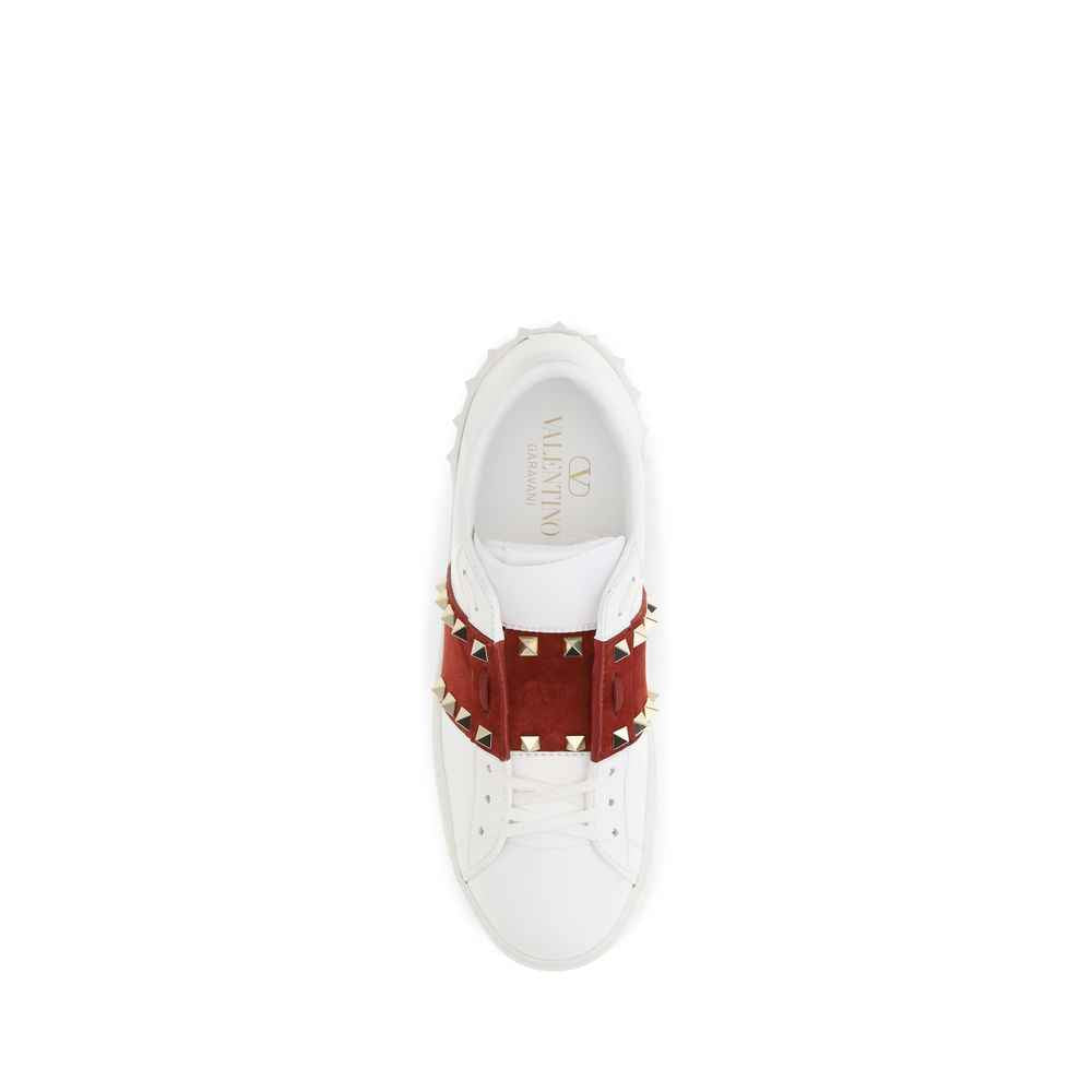 Valentino Garavani White Calf Leather Bos Taurus Low Top Sneakers