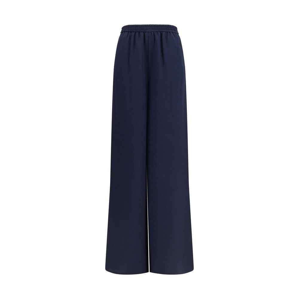 Max Mara Blue Silk Casual Pants