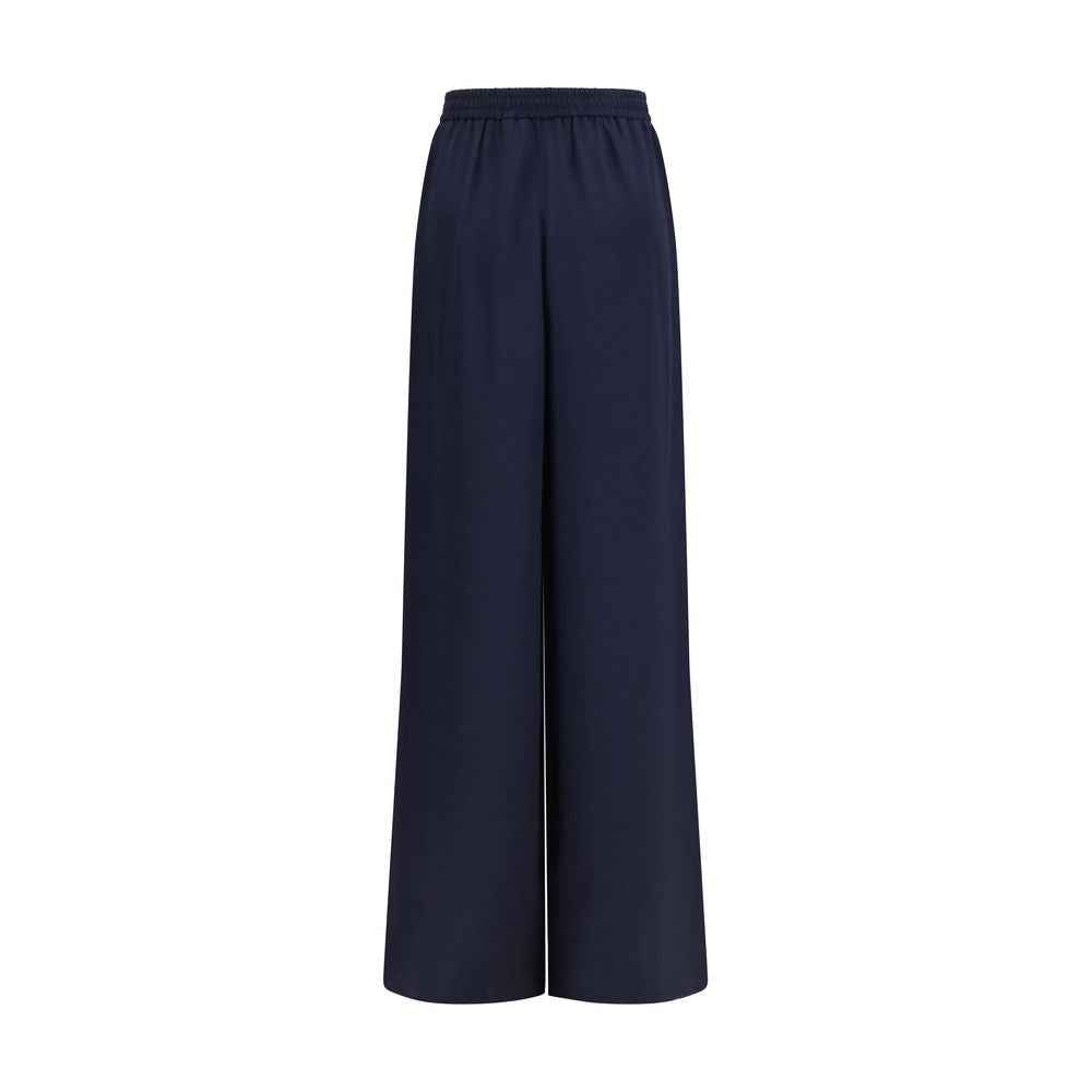 Max Mara Blue Silk Casual Pants