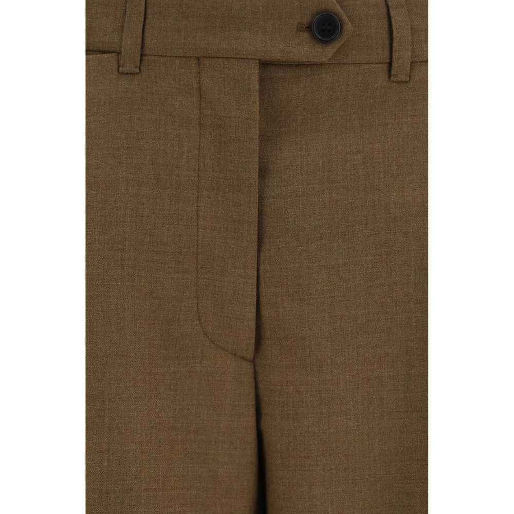 Prada Brown Wool Oves Aries Dress Pants
