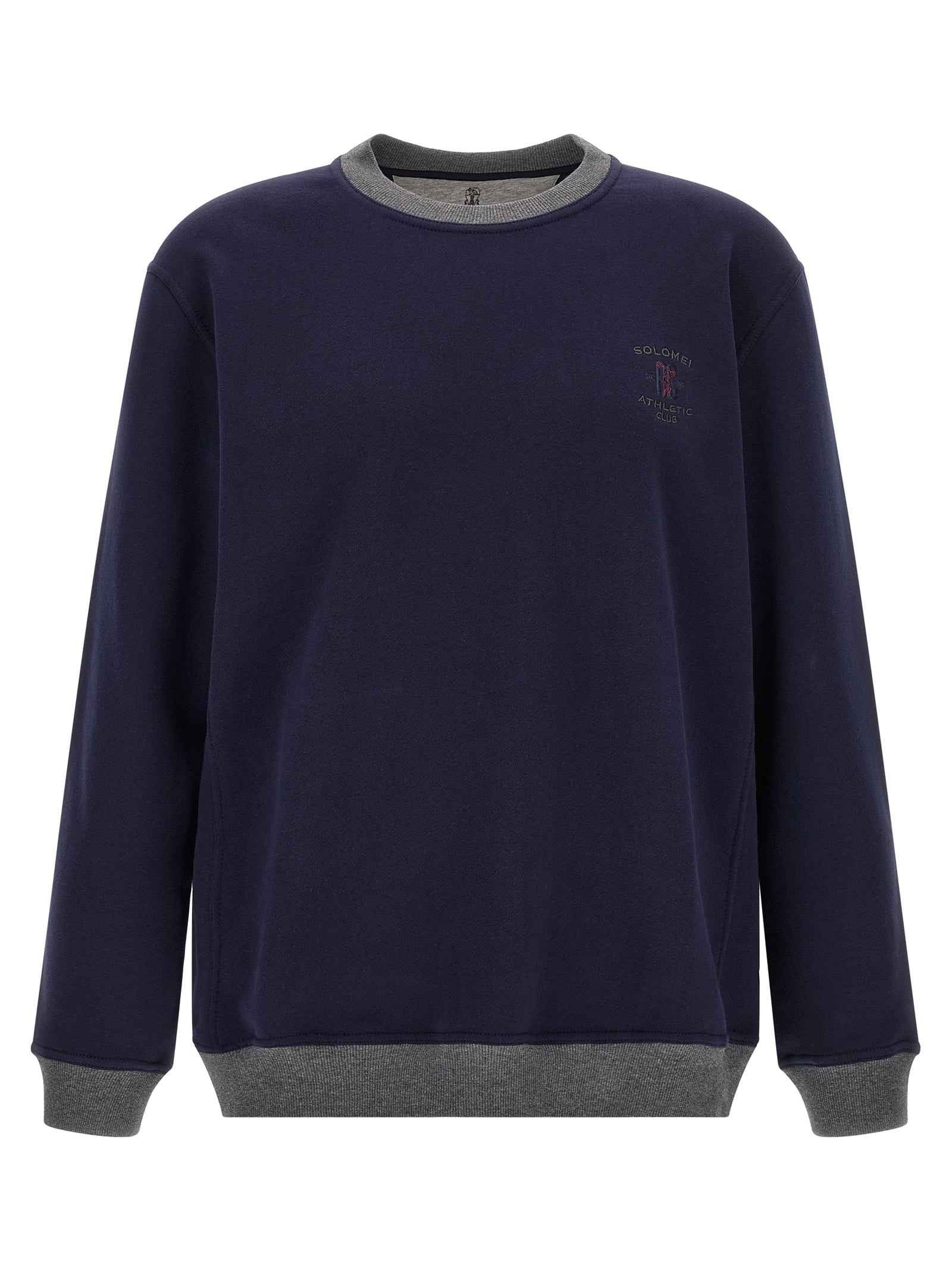 Brunello Cucinelli Blue Cotton Sweatshirt