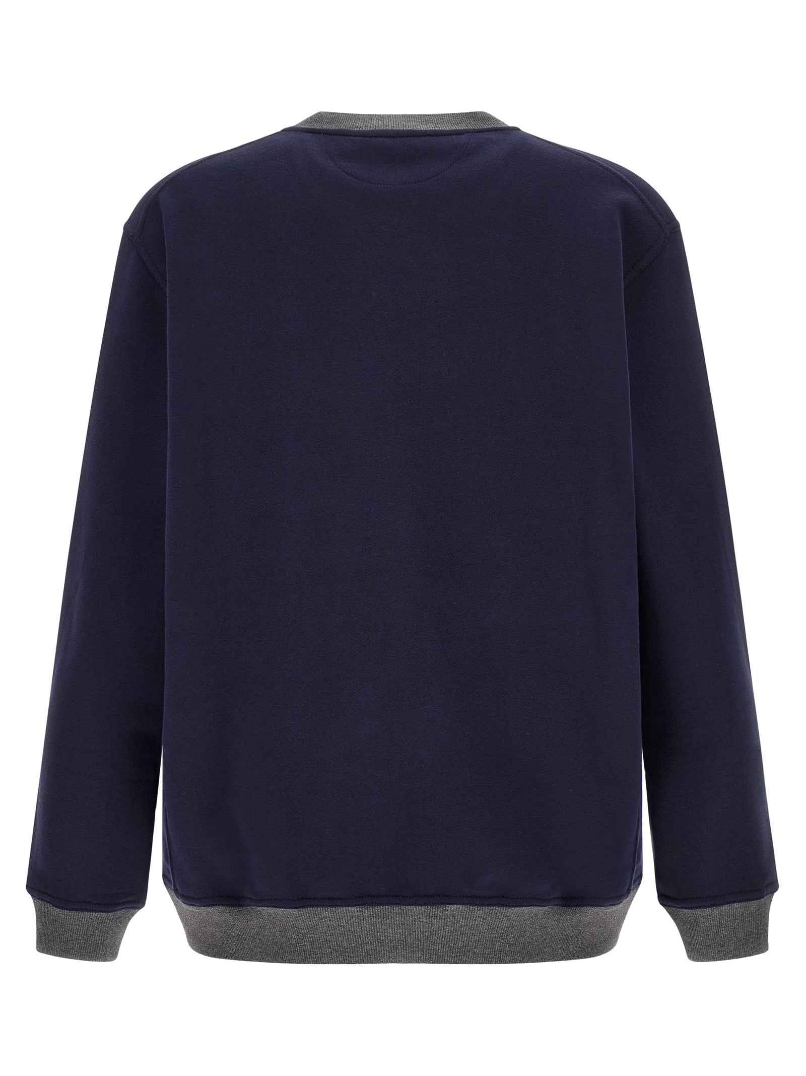 Brunello Cucinelli Blue Cotton Sweatshirt