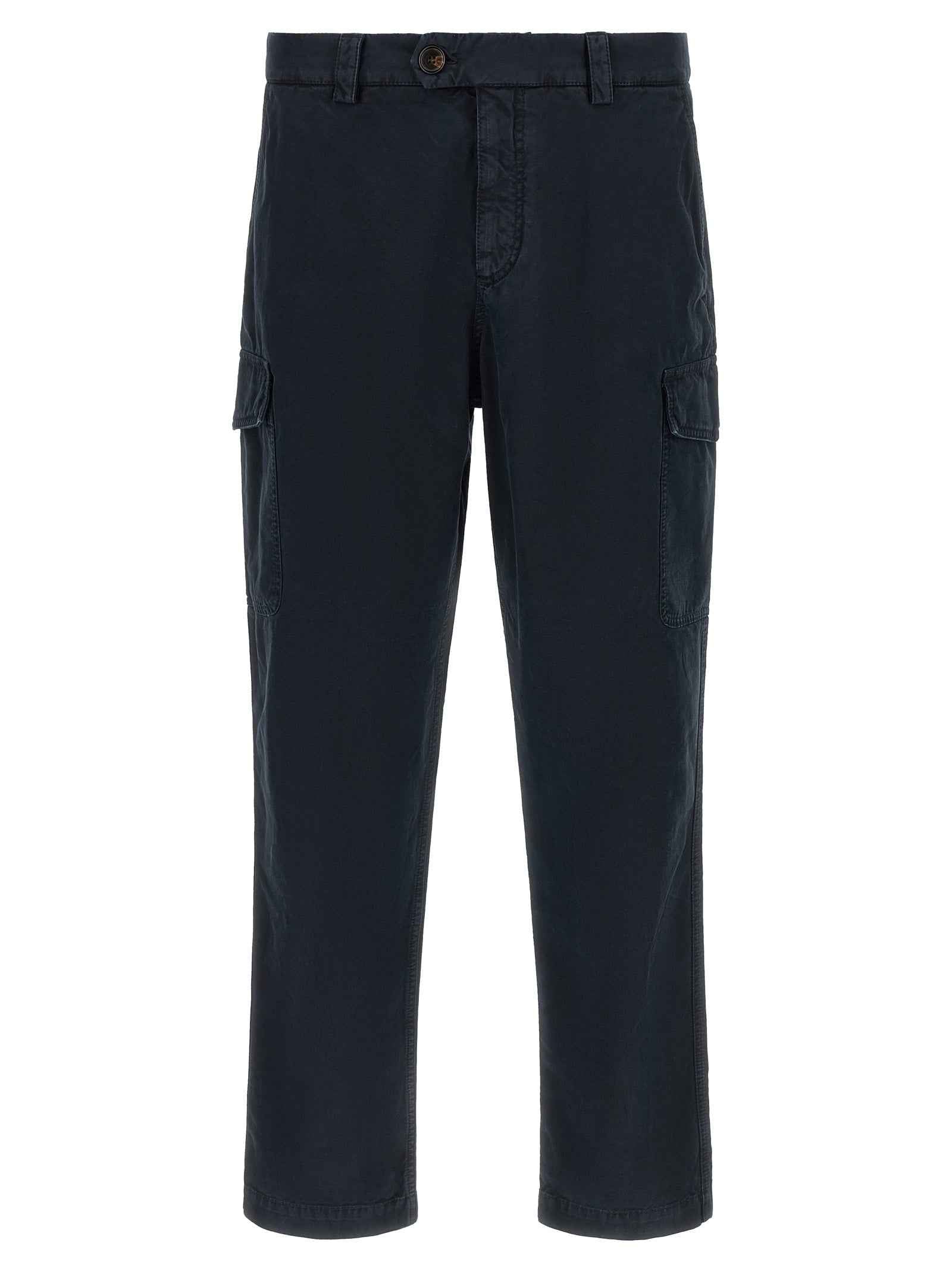 Brunello Cucinelli Blue Cotton Cargo Pants
