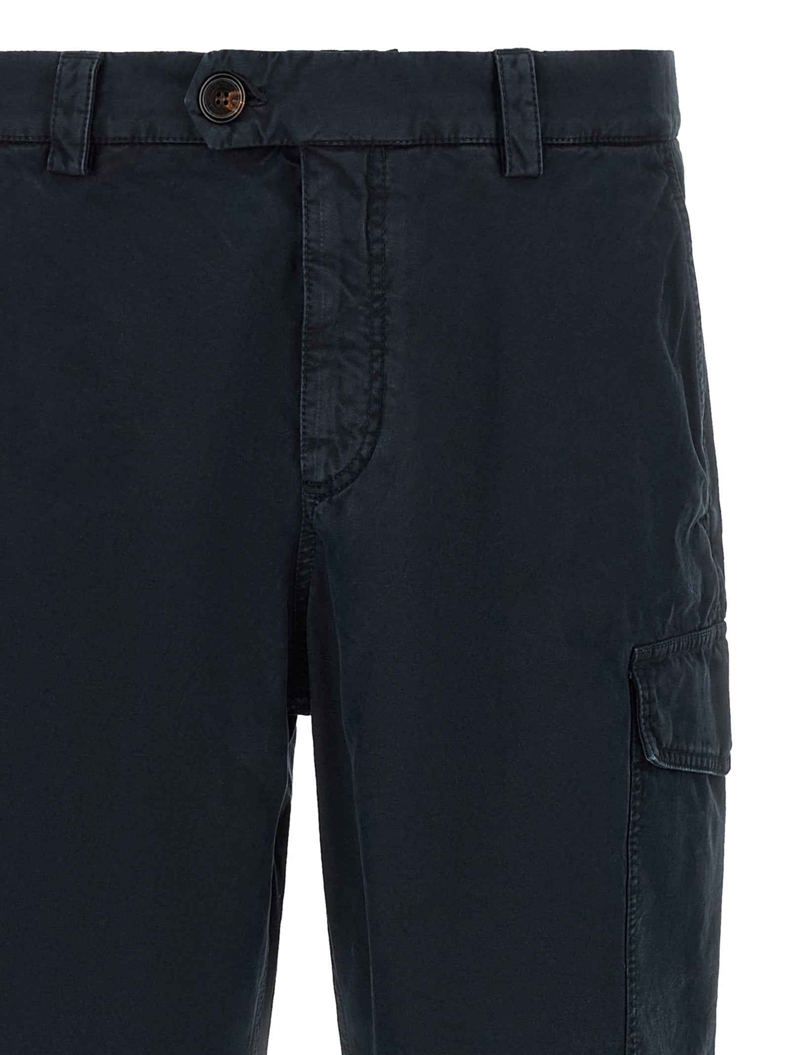 Brunello Cucinelli Blue Cotton Cargo Pants