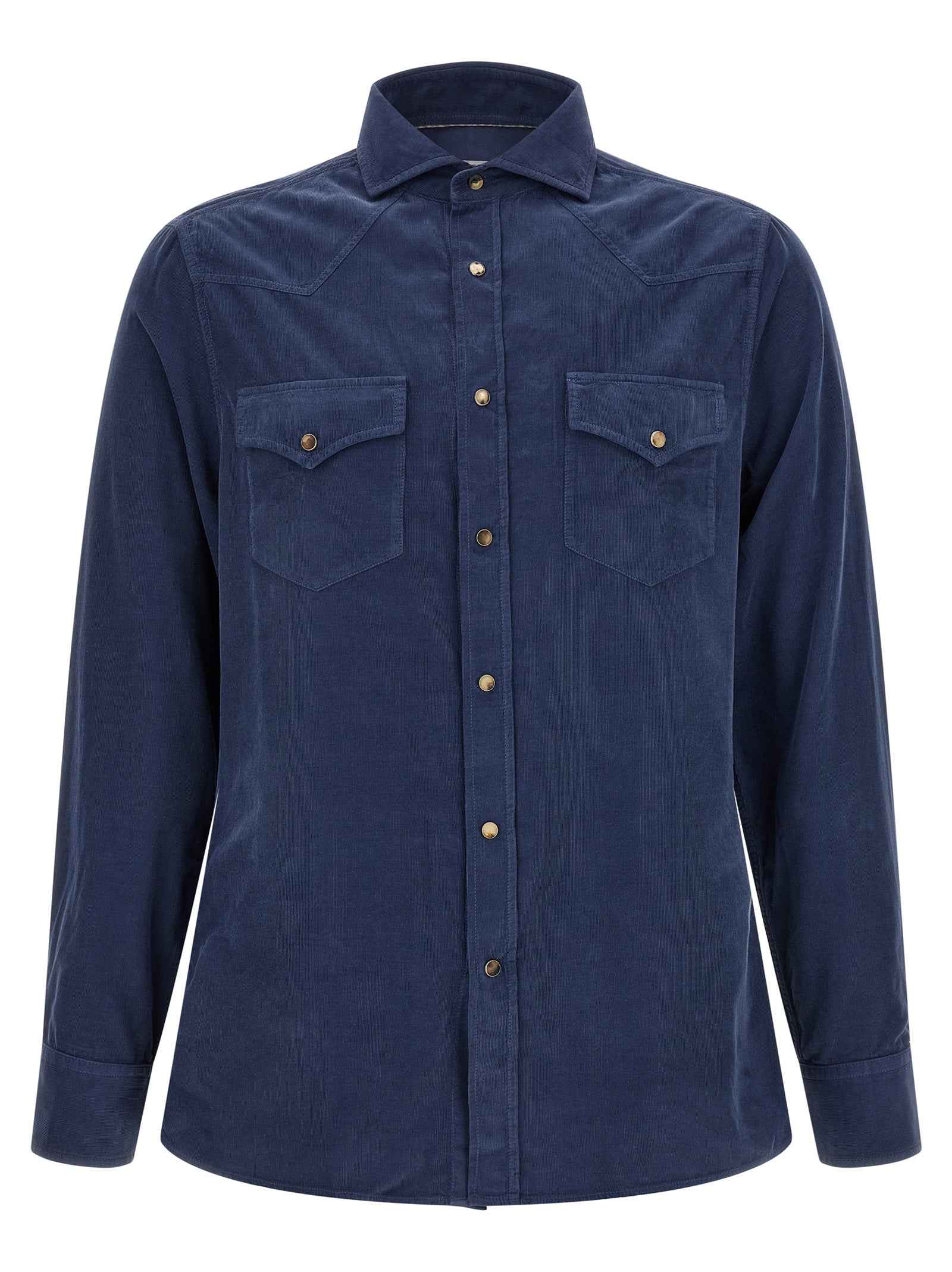 Brunello Cucinelli Blue Cotton Blouse