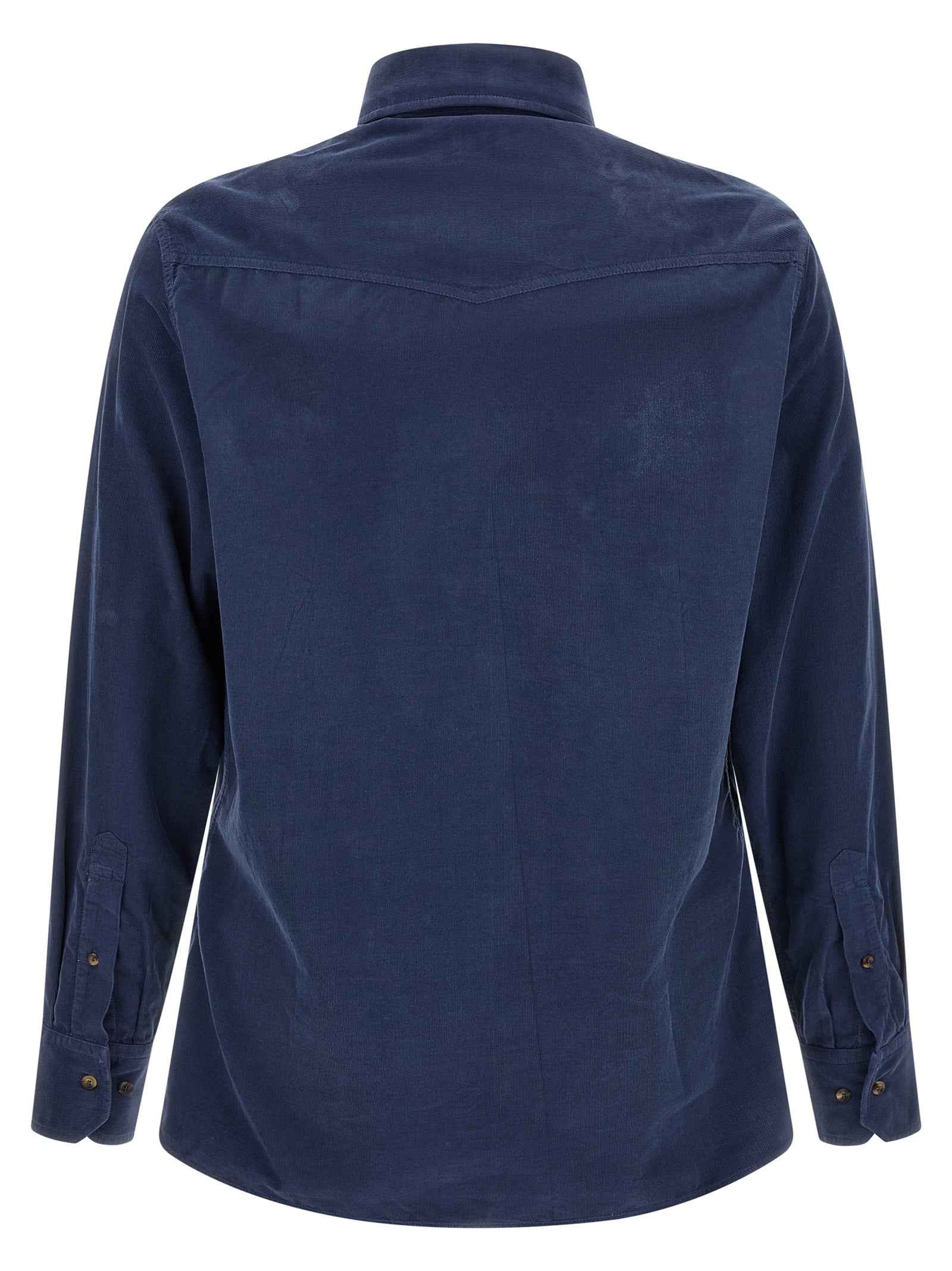 Brunello Cucinelli Blue Cotton Blouse