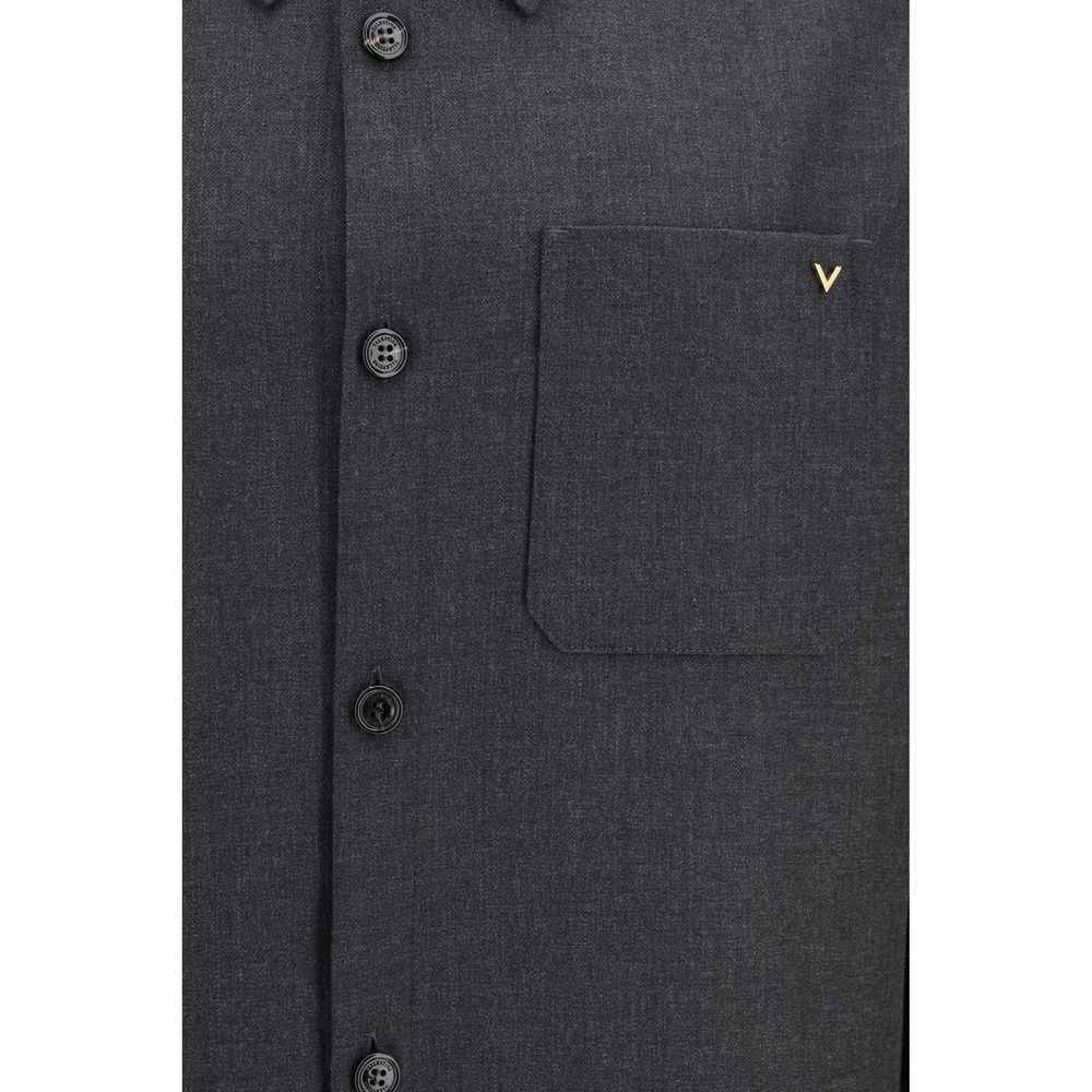 Valentino Garavani Gray Polyester Full-Length Jacket