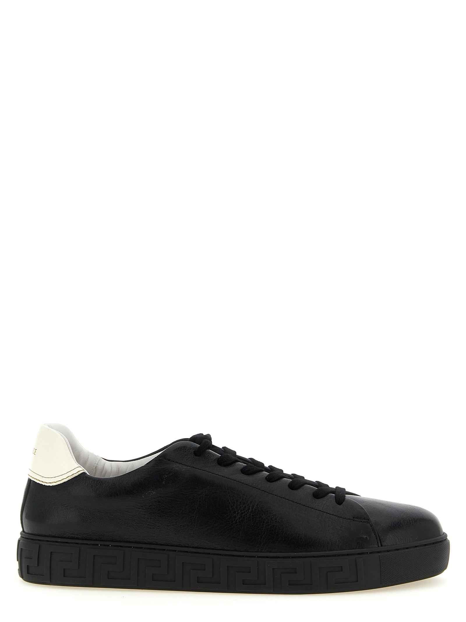 Versace Bicolor Calfskin Low Top Sneakers