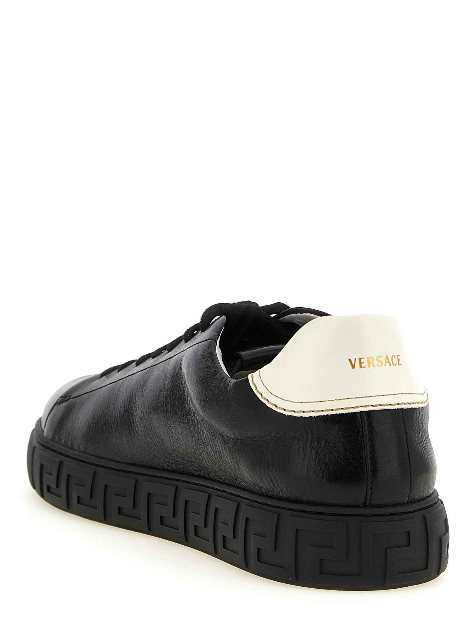 Versace Bicolor Calfskin Low Top Sneakers