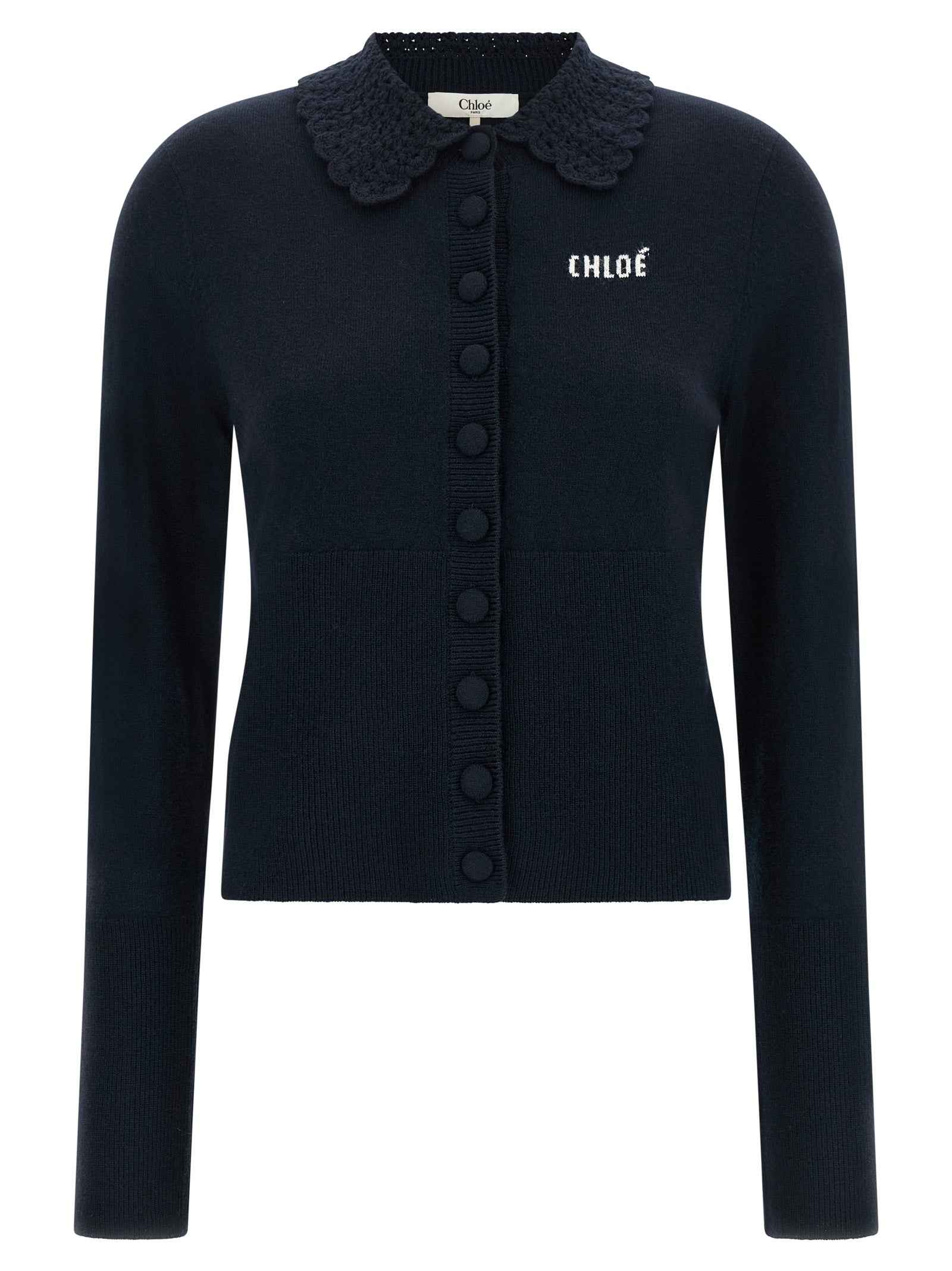 Chloé Blue Wool Cardigan