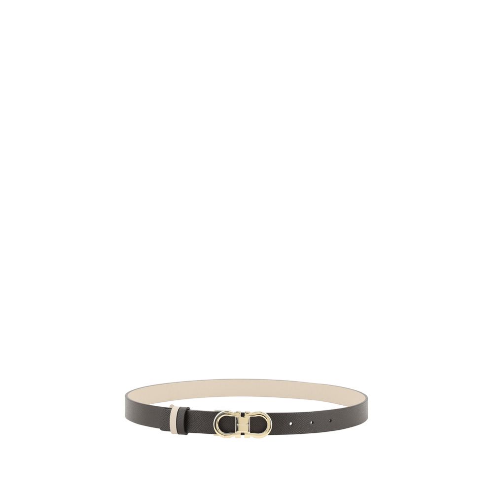 Ferragamo Black Calf Leather Bos Taurus Regular Belt