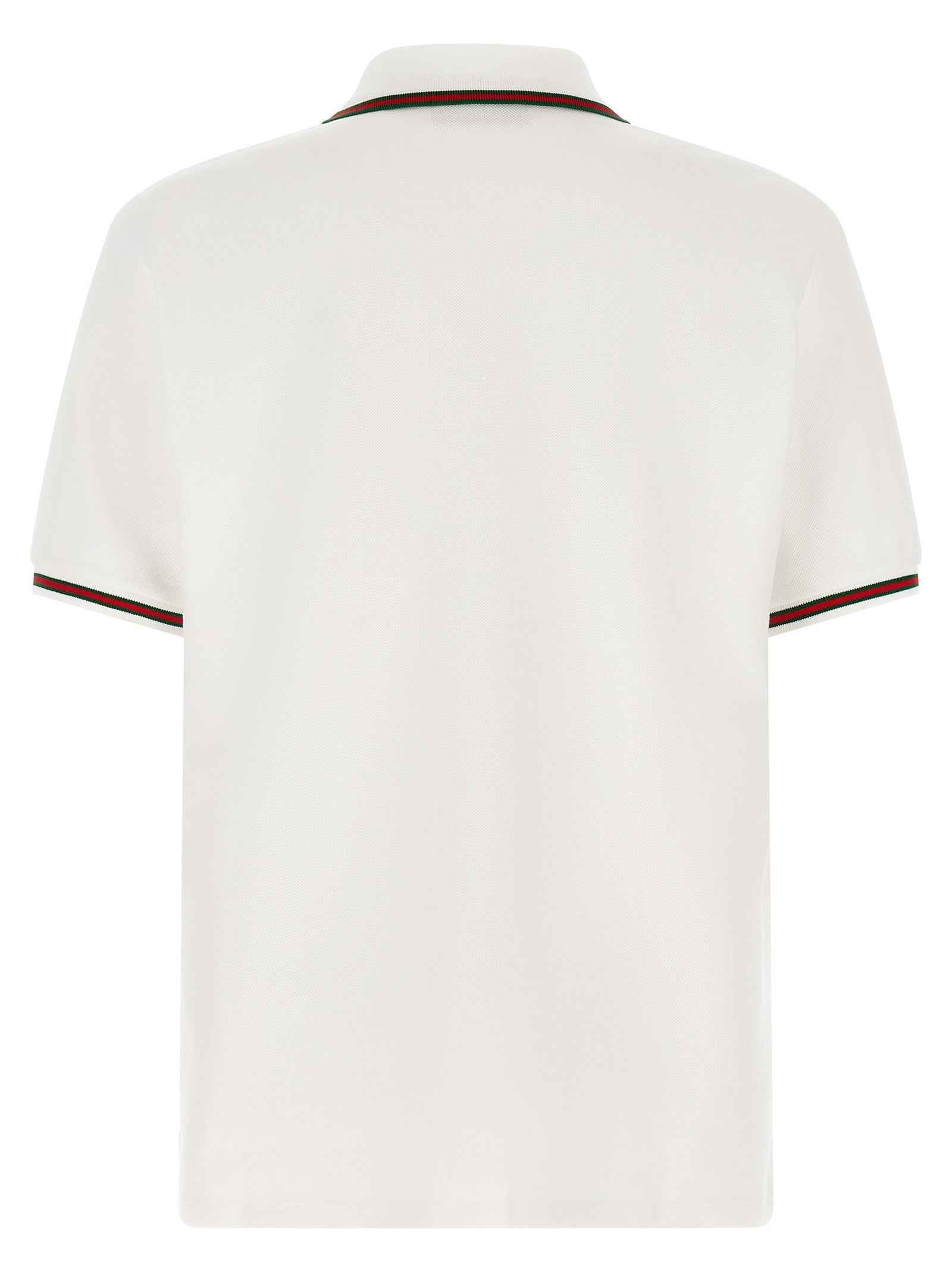 Gucci White Cotton Polo Shirt