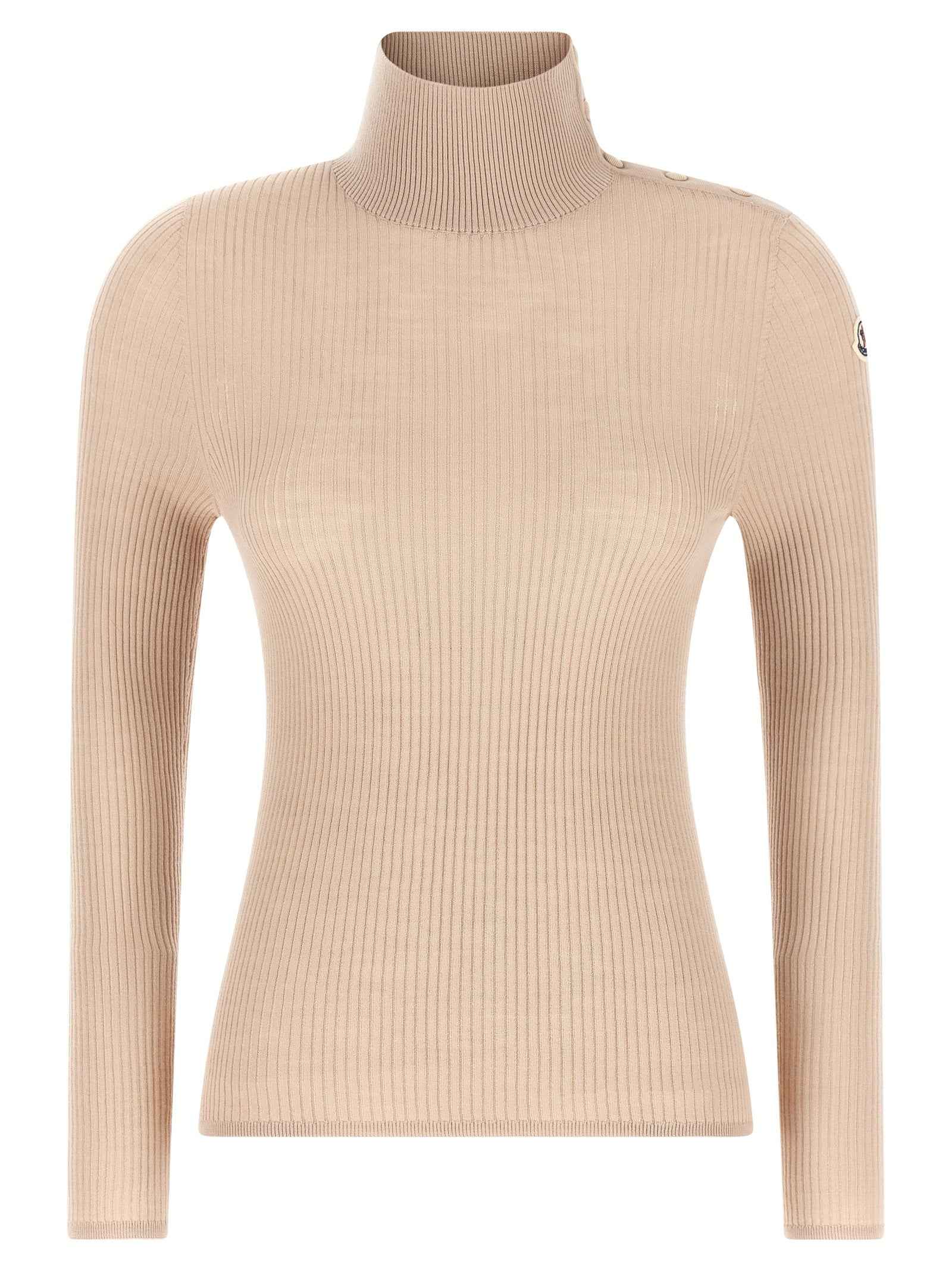 Moncler Beige Virgin Wool Cardigan