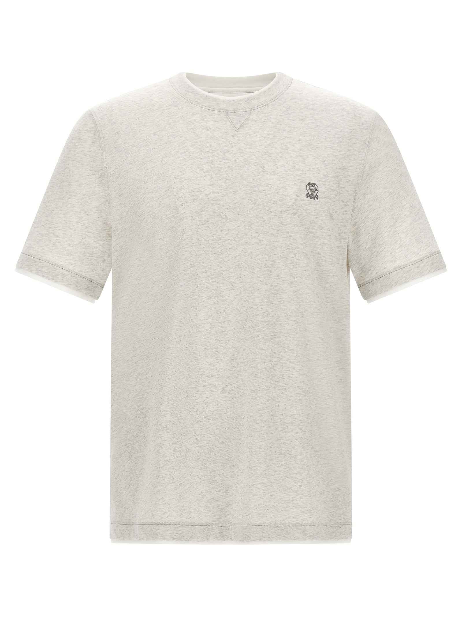 Brunello Cucinelli Gray Cotton T-Shirt