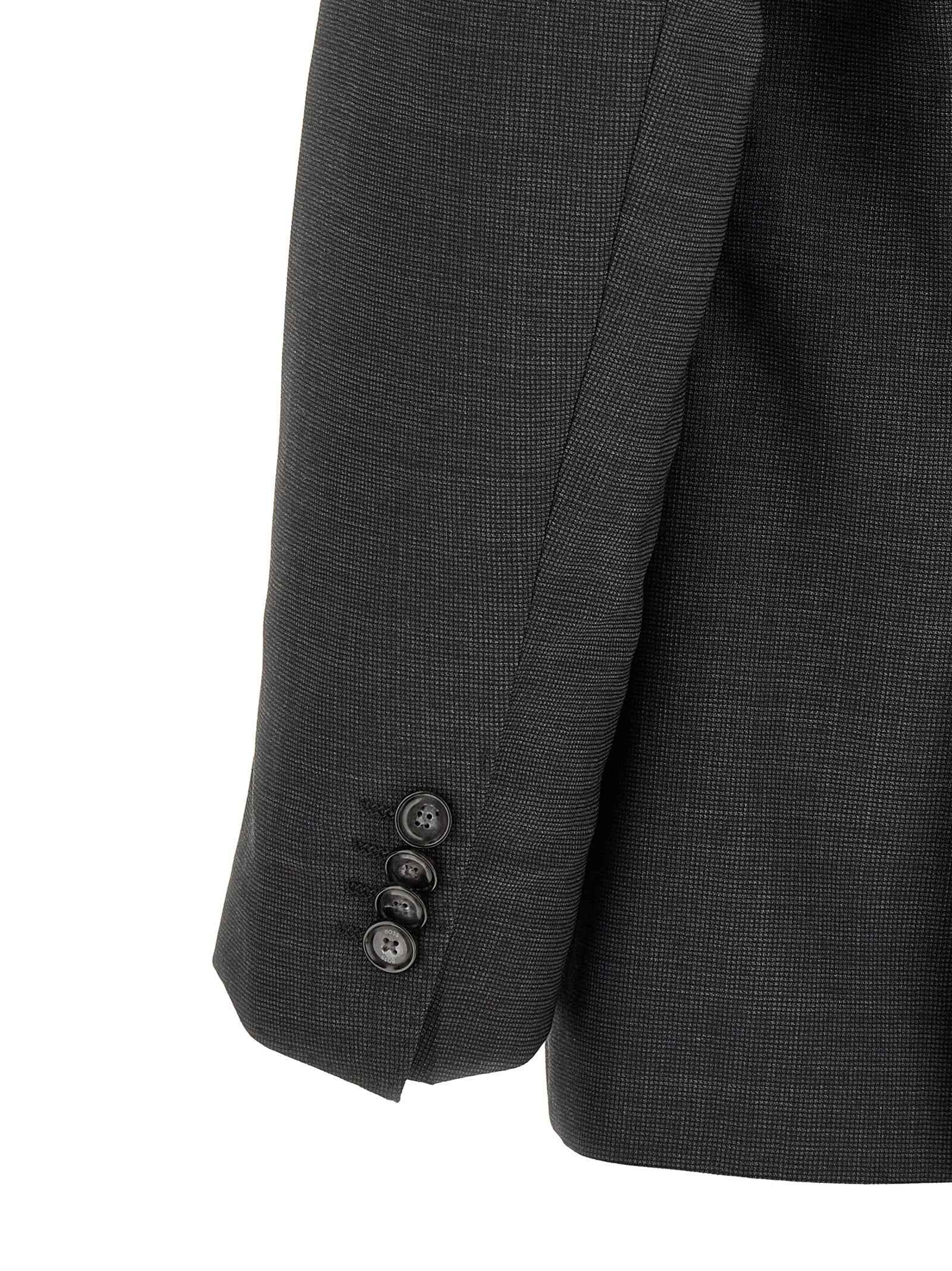 Hugo Boss Gray Virgin Wool Two-Piece Suit