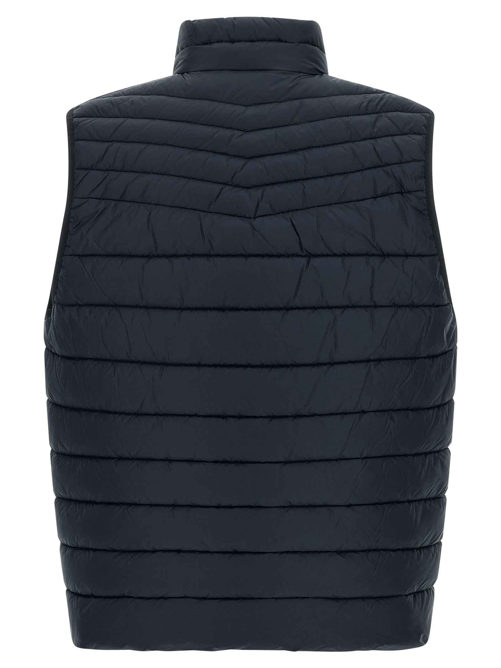 Hugo Boss Blue Recycled Polyamide Sleeveless Jacket