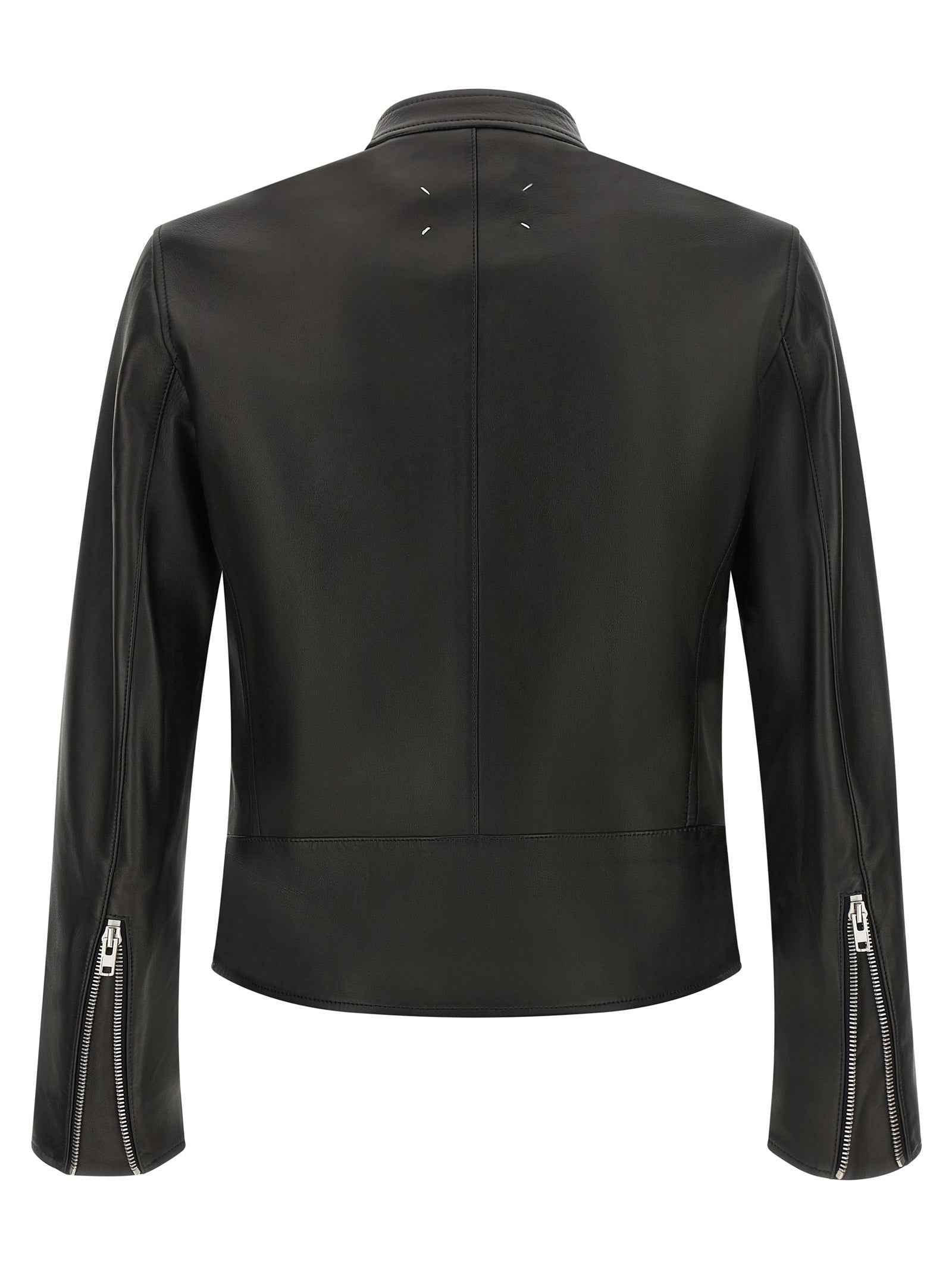 Maison Margiela Black Lamb Leather Leather Jacket