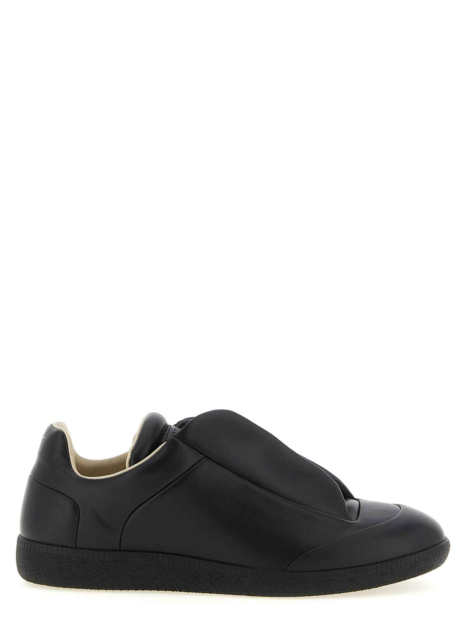 Maison Margiela Black Calfskin Low Top Sneakers