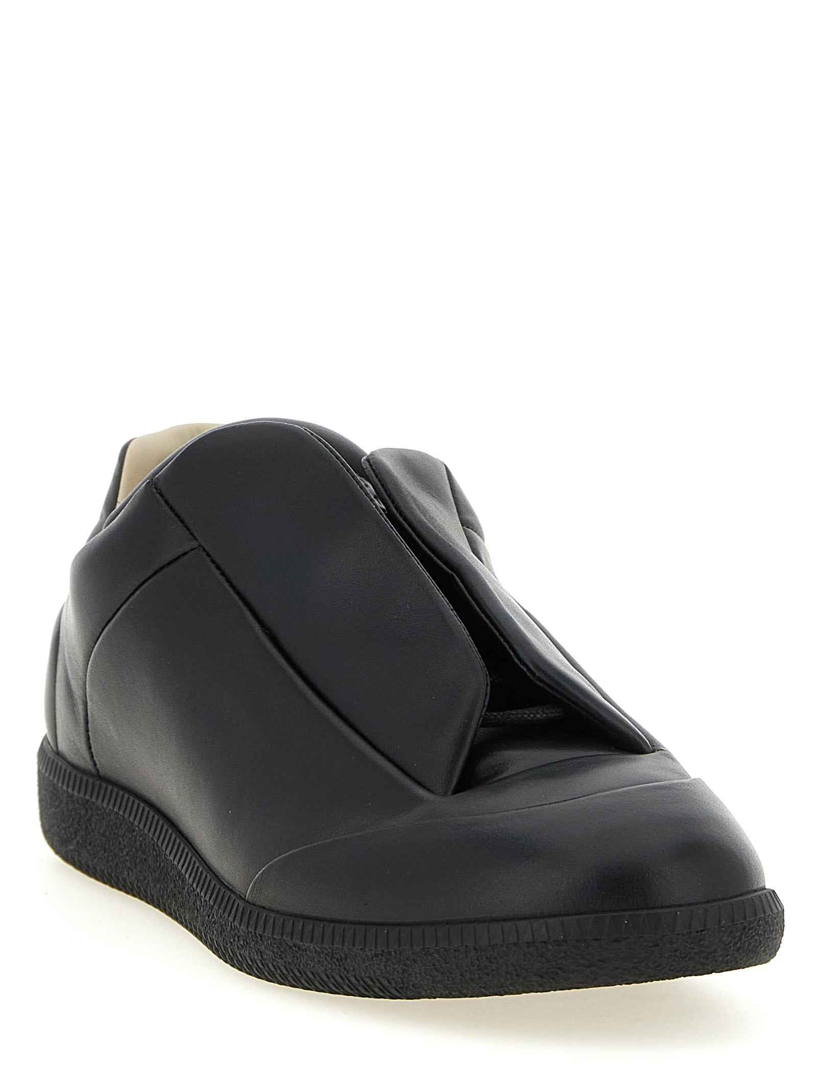 Maison Margiela Black Calfskin Low Top Sneakers