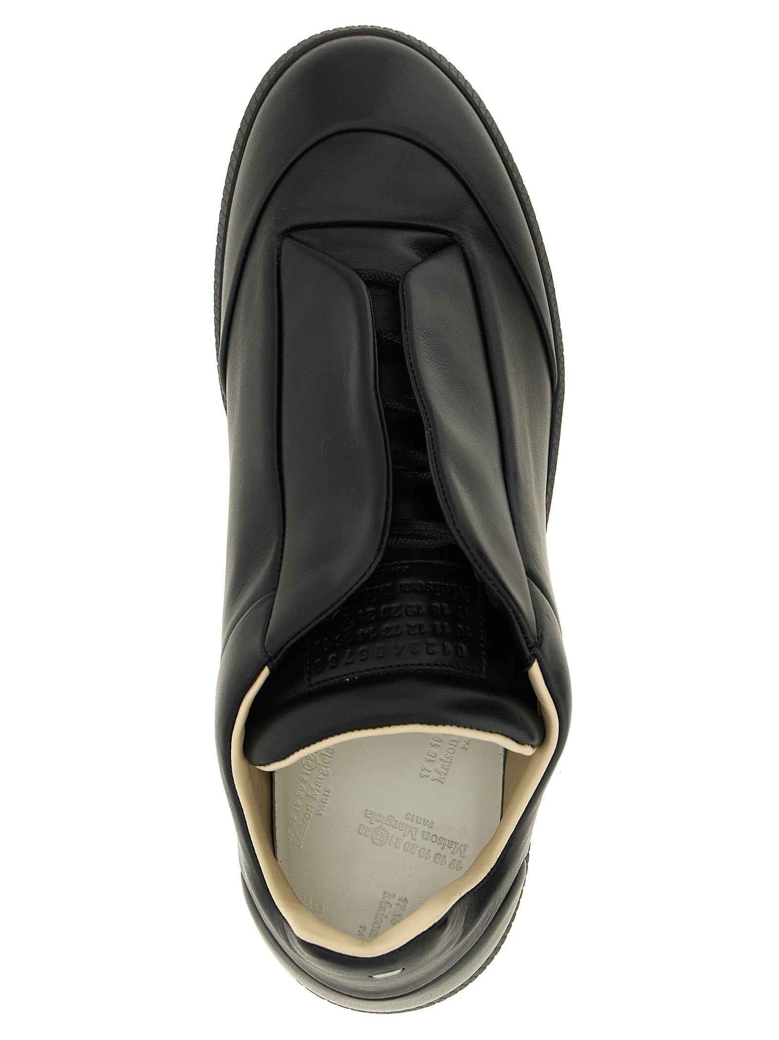 Maison Margiela Black Calfskin Low Top Sneakers