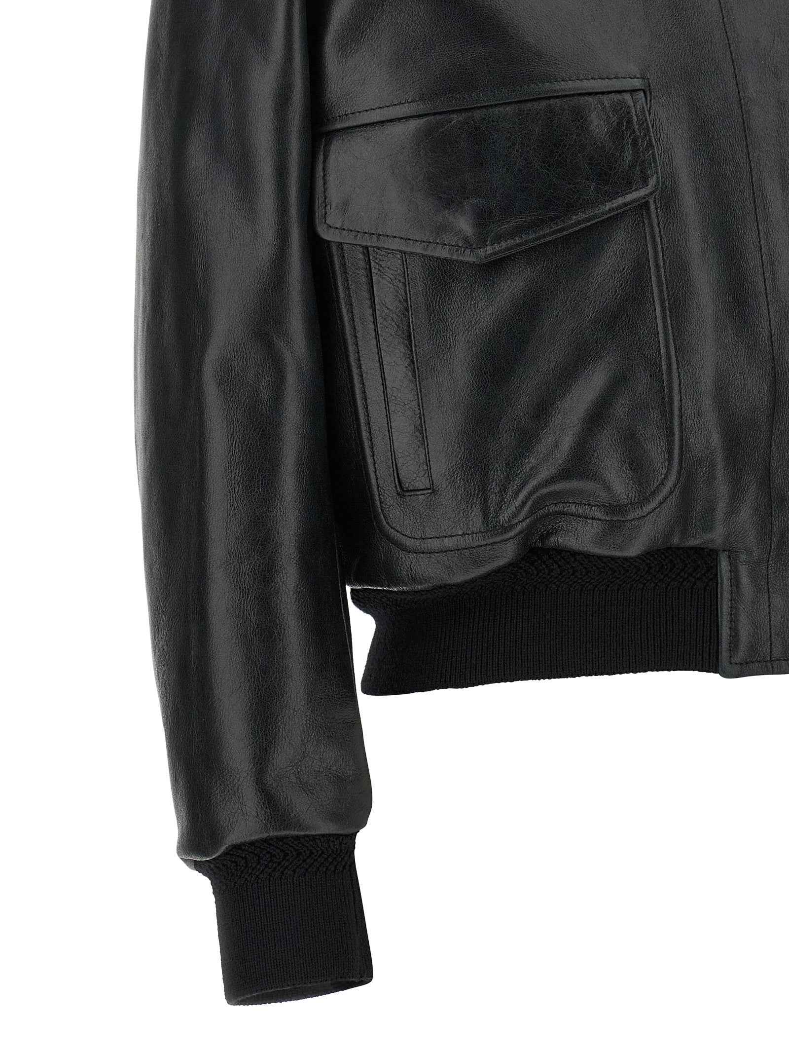 Tom Ford Black Lamb Leather Leather Jacket
