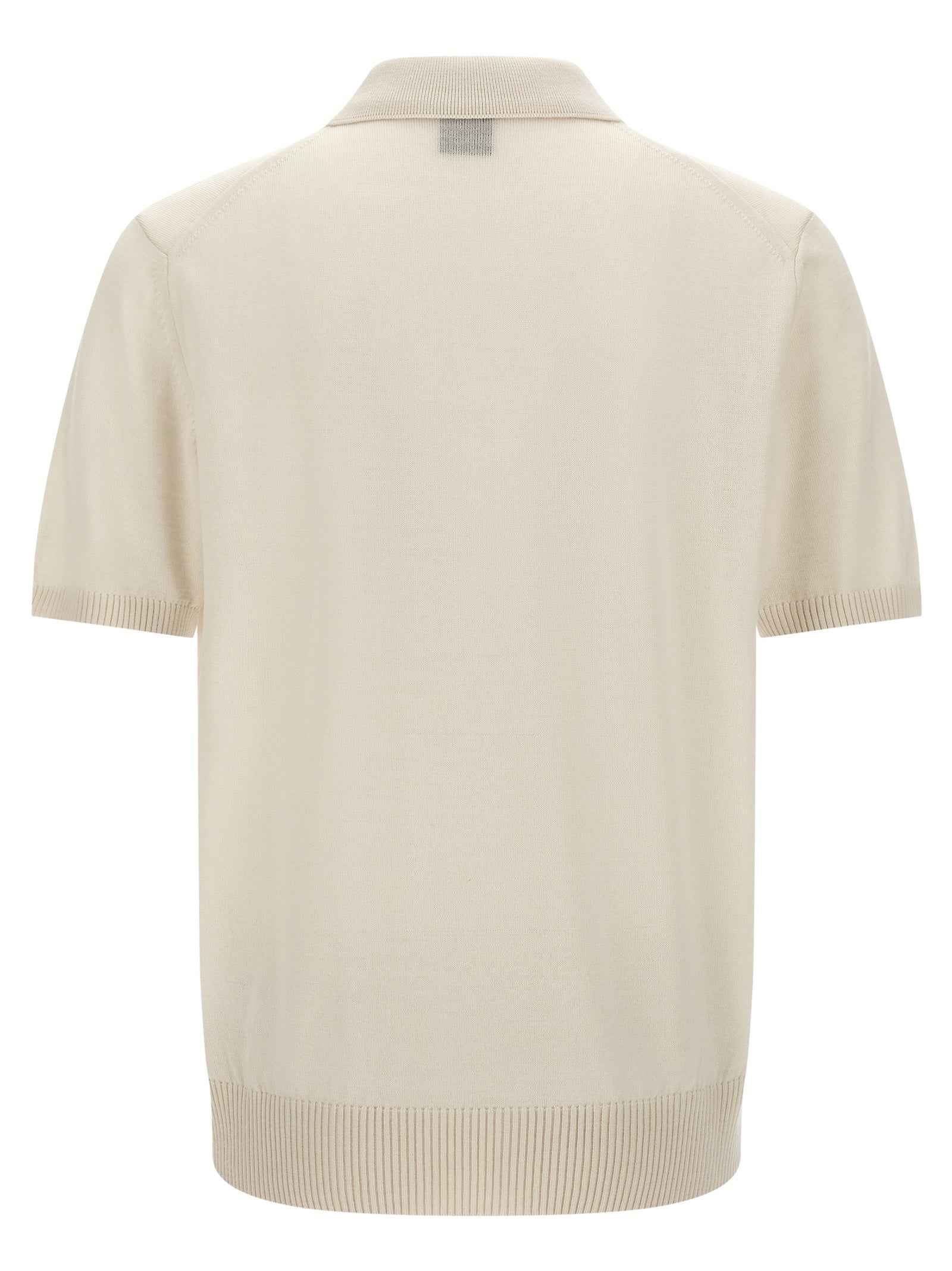 Hugo Boss White Virgin Wool Polo Shirt