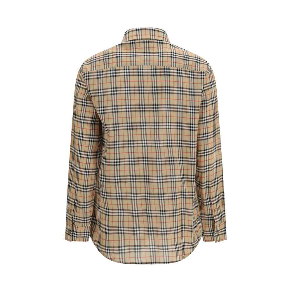 Burberry Beige Cotton Pattern Shirt