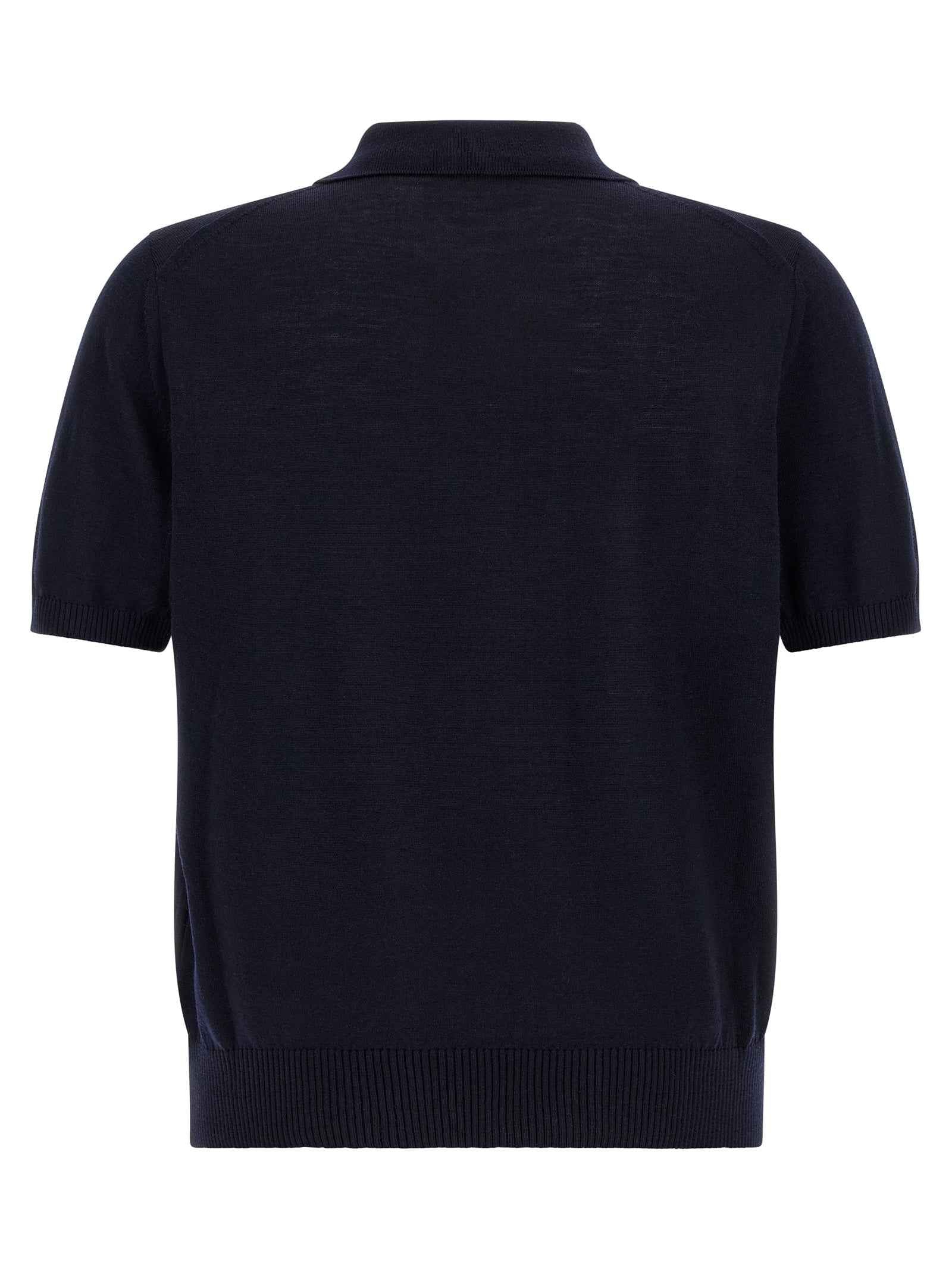 Hugo Boss Blue Virgin Wool Polo Shirt