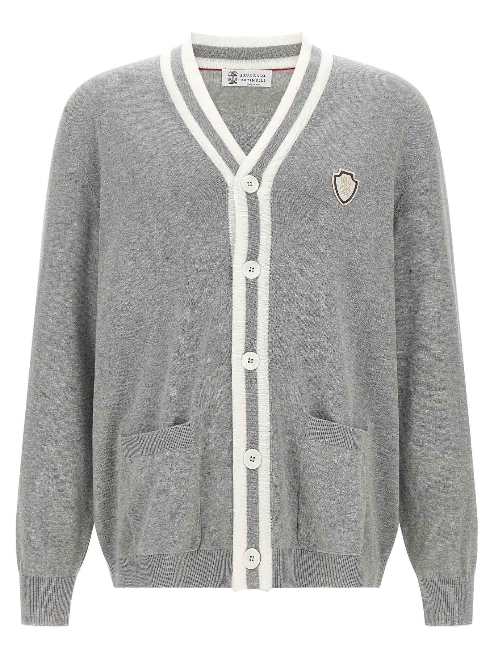Brunello Cucinelli Gray Cotton Cardigan