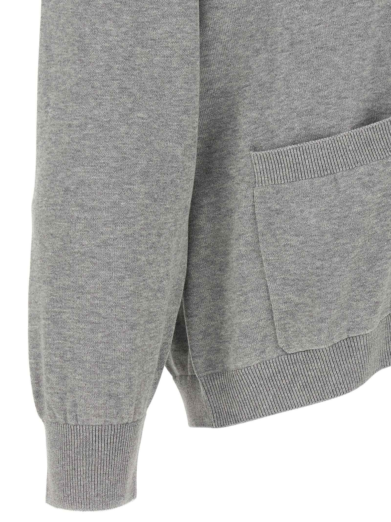 Brunello Cucinelli Gray Cotton Cardigan