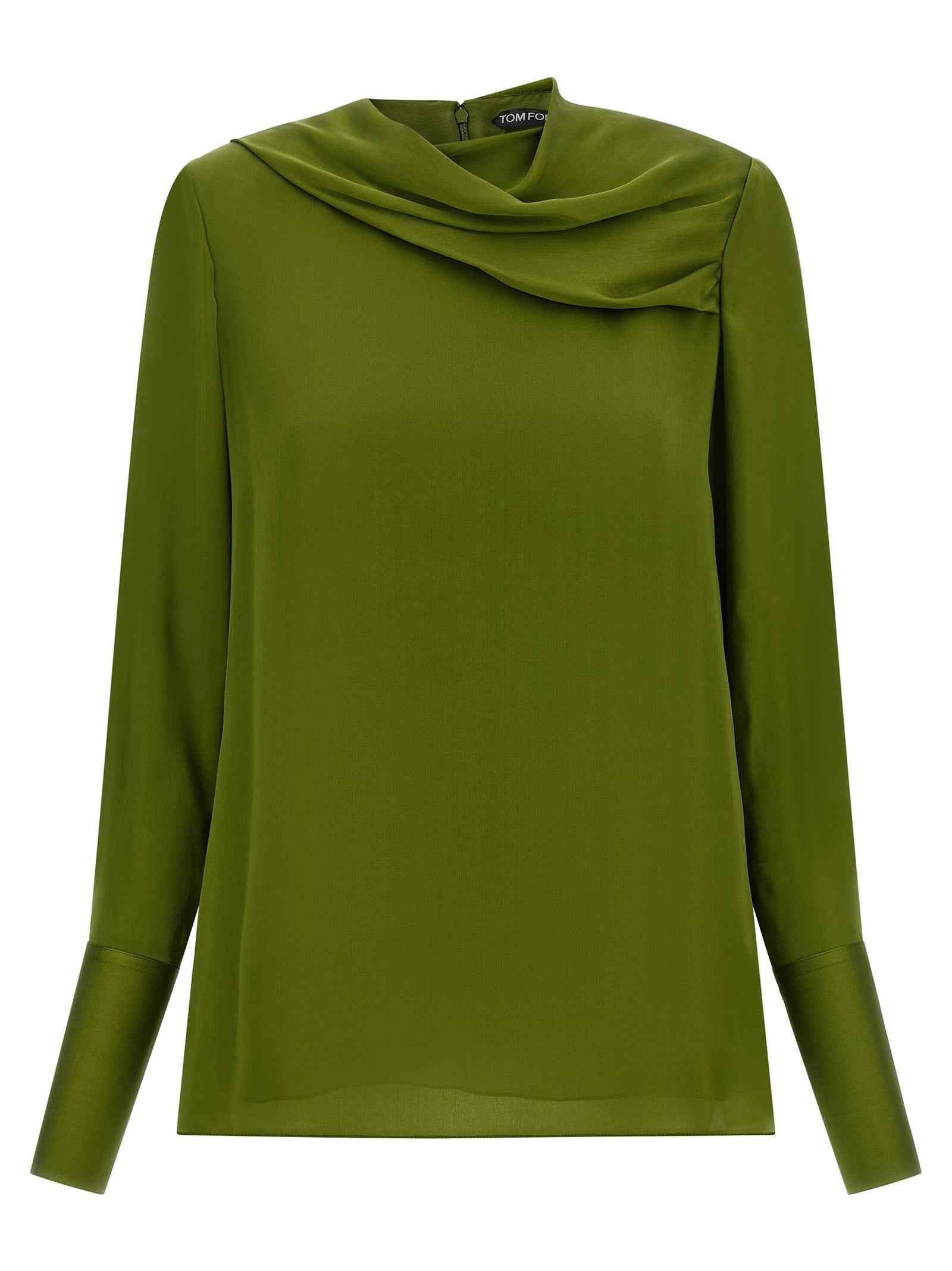Tom Ford Bicolor Silk Blouse