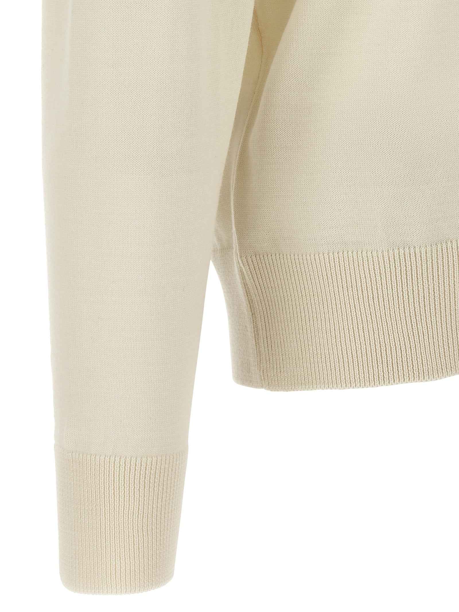 Hugo Boss White Virgin Wool Cardigan