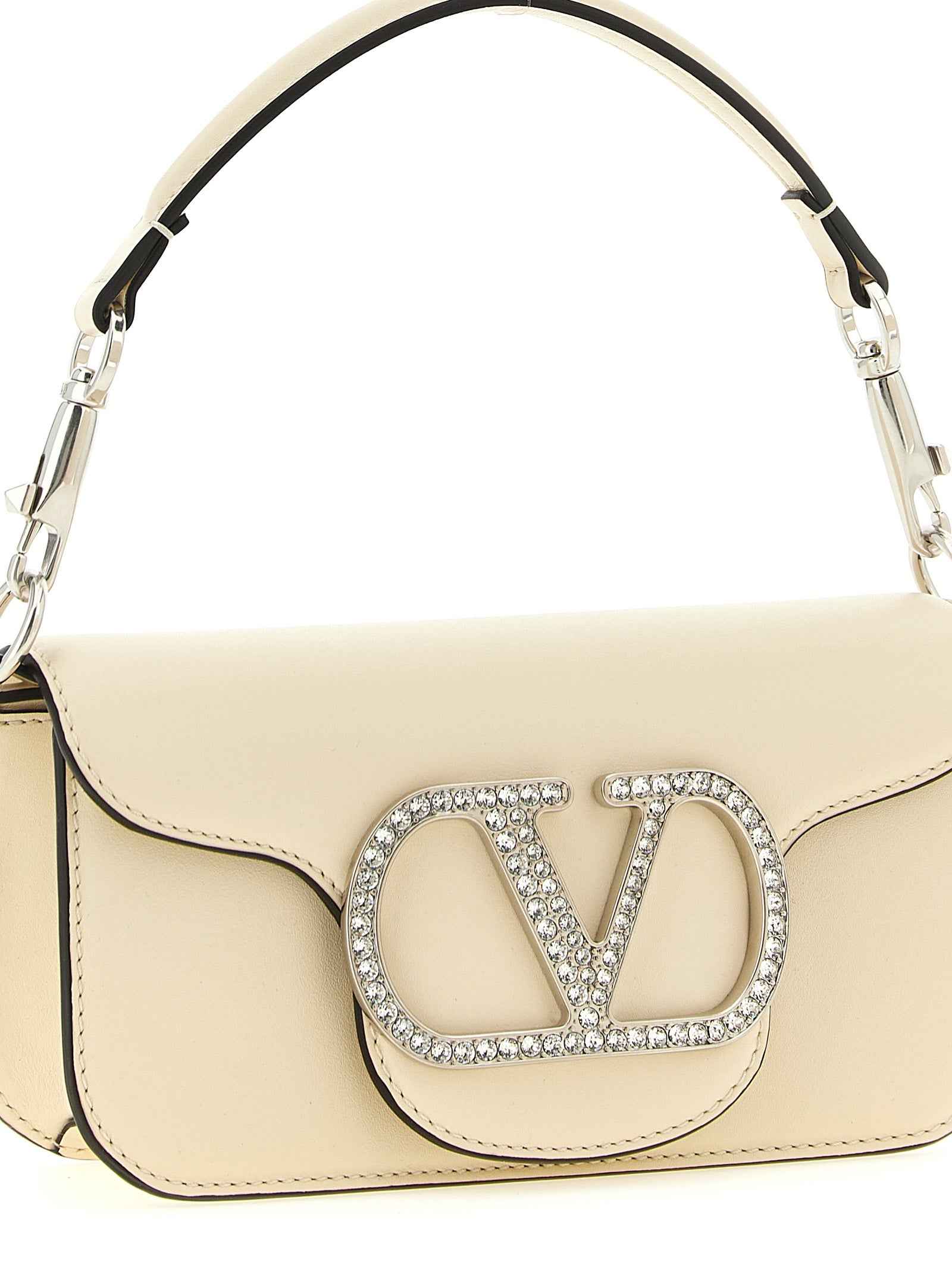Valentino Garavani White Calfskin Shoulder Bag