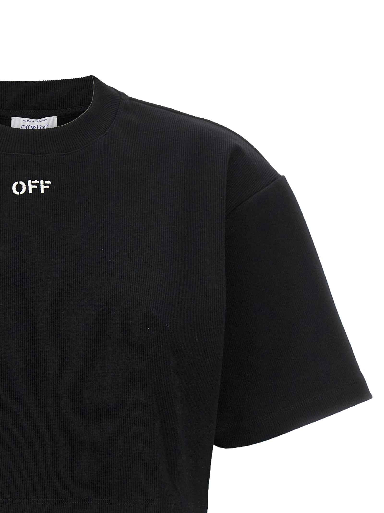 Off-White Black Cotton T-Shirt