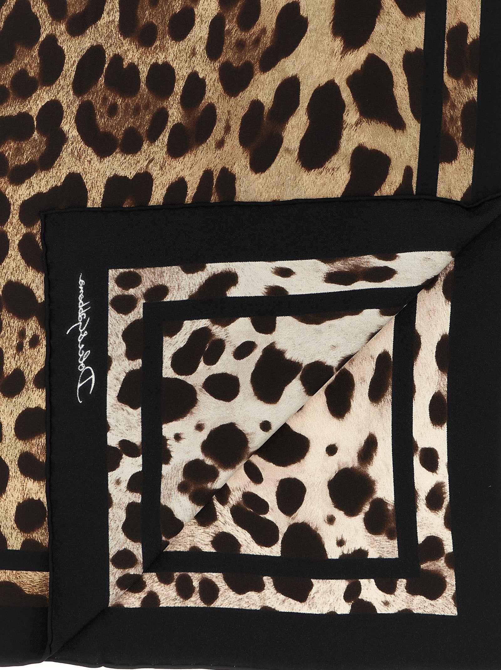 Dolce & Gabbana Brown Silk Scarf