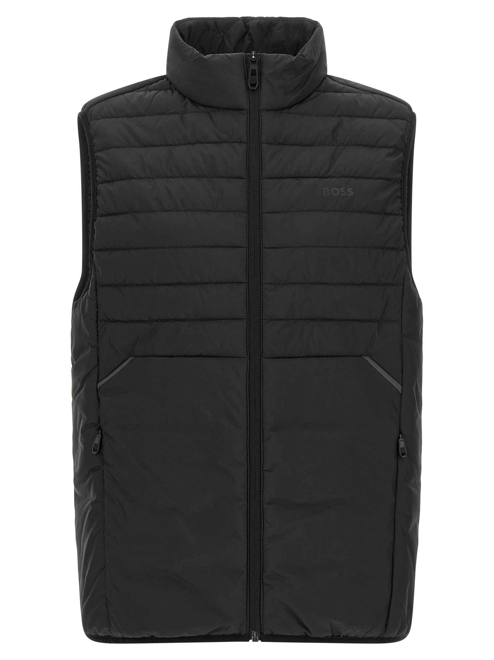Hugo Boss Black Polyester Sleeveless Jacket