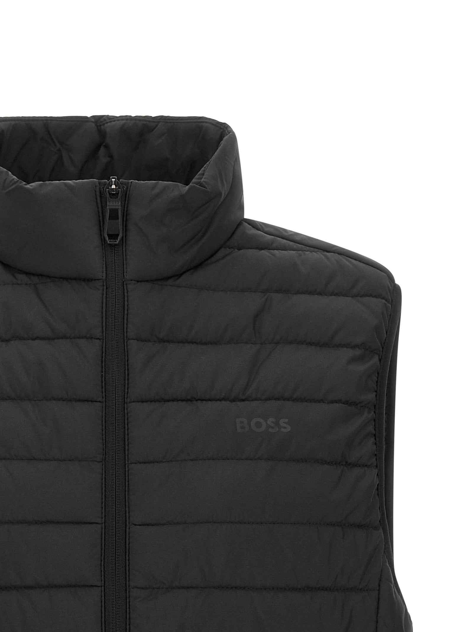Hugo Boss Black Polyester Sleeveless Jacket
