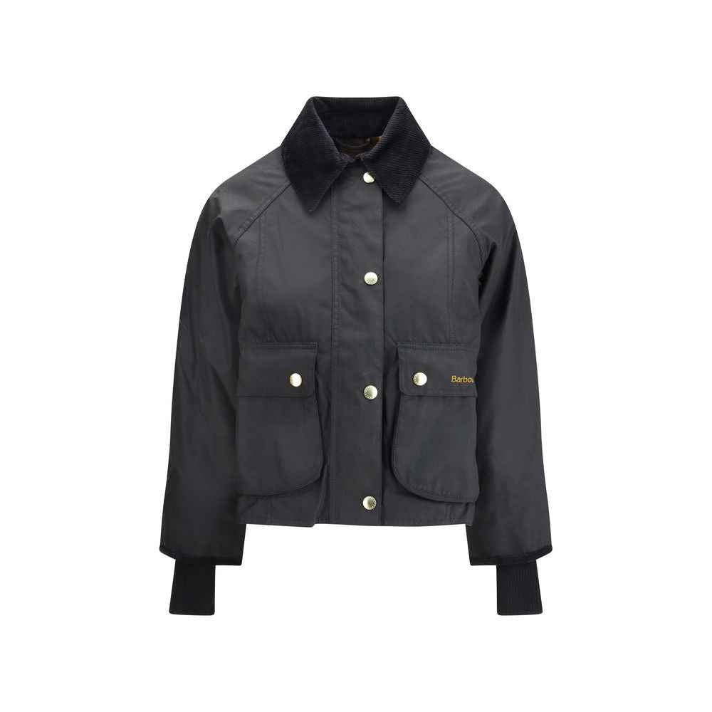 Barbour Black Cotton Full-Length Jacket