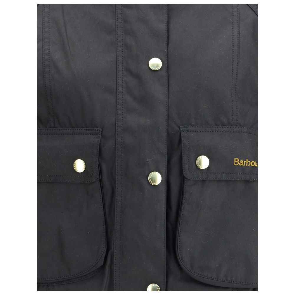 Barbour Black Cotton Full-Length Jacket