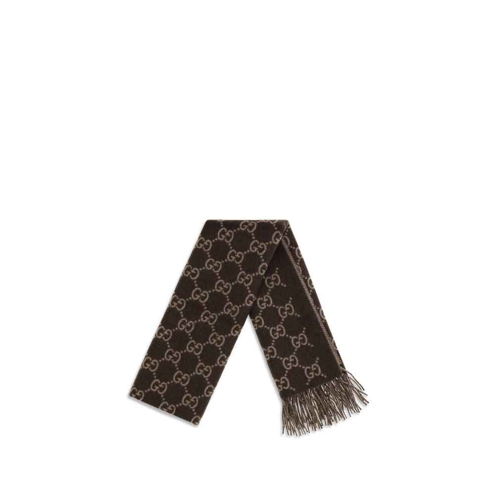 Gucci Brown Cashmere Scarf
